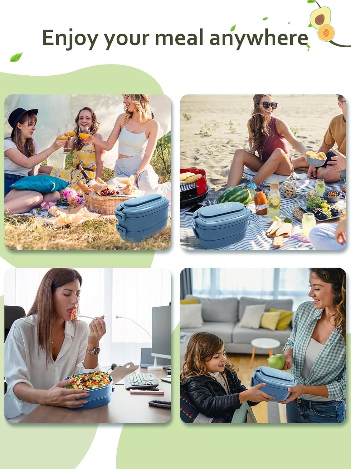 bento-box-adults-lunch-box-stackable-lunchbox-wutensils-leak-proof-portable-lunch-container-wdivided-compartments-1550ml - Cooking Appliance World