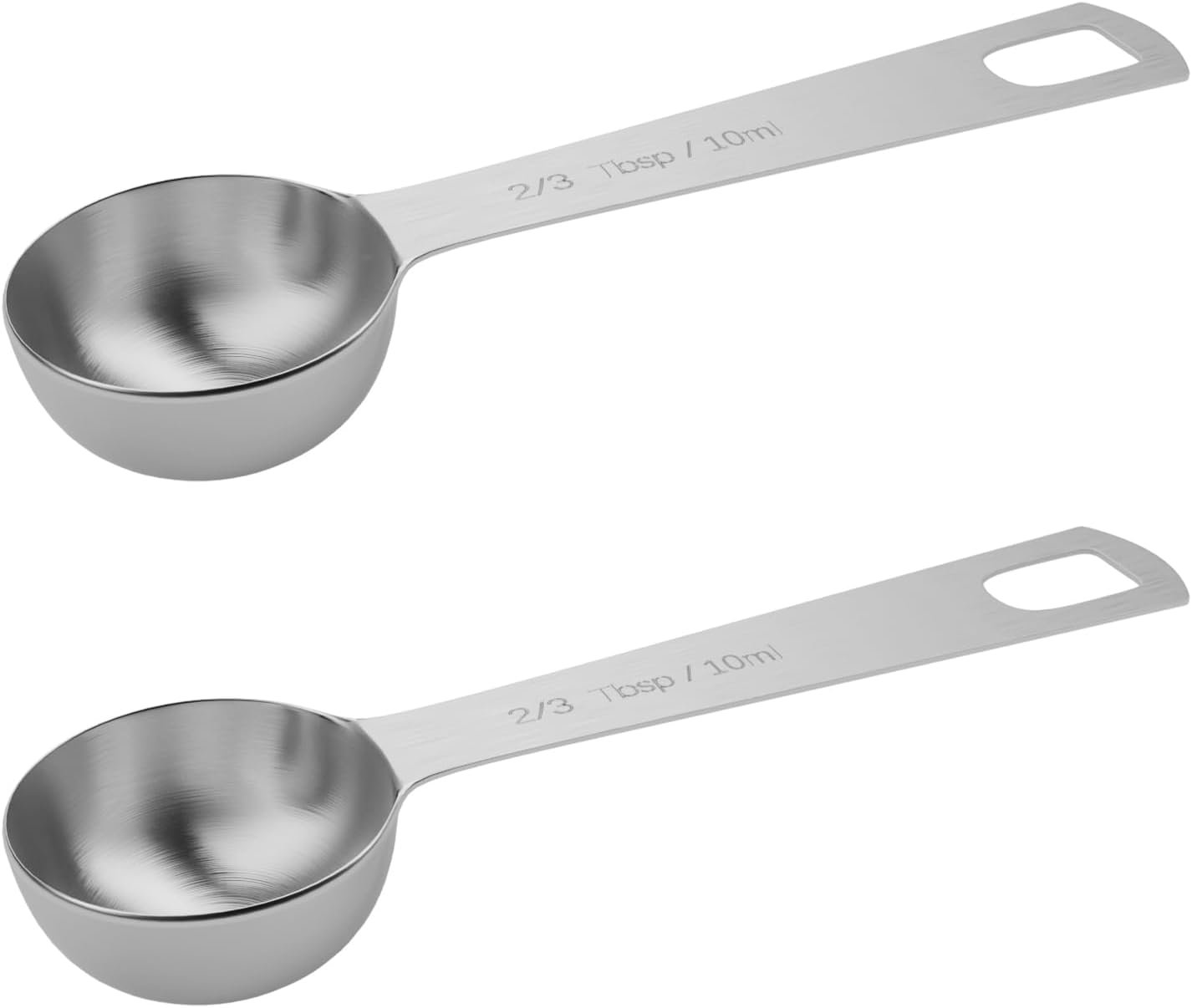 BERYLER® 2PCS 1 Tablespoon(15 mL | 3 Teaspoon | 1/16 Cup | 1/2 oz) Single Measuring Spoon, Stainless Steel Individual Measuring Spoons, Metal Measuring Spoons Only