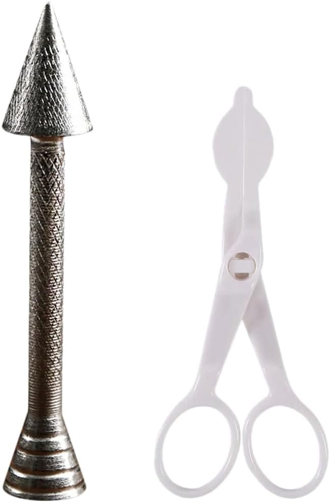 BESTOYARD 1 Set Cake Flower Decorating Tools Baking Accessories and Tool Cream Rose Flower Cone Cake Diy Supply Decorating Scissor Baking Pastry Tools Nail Metal Aluminum Alloy