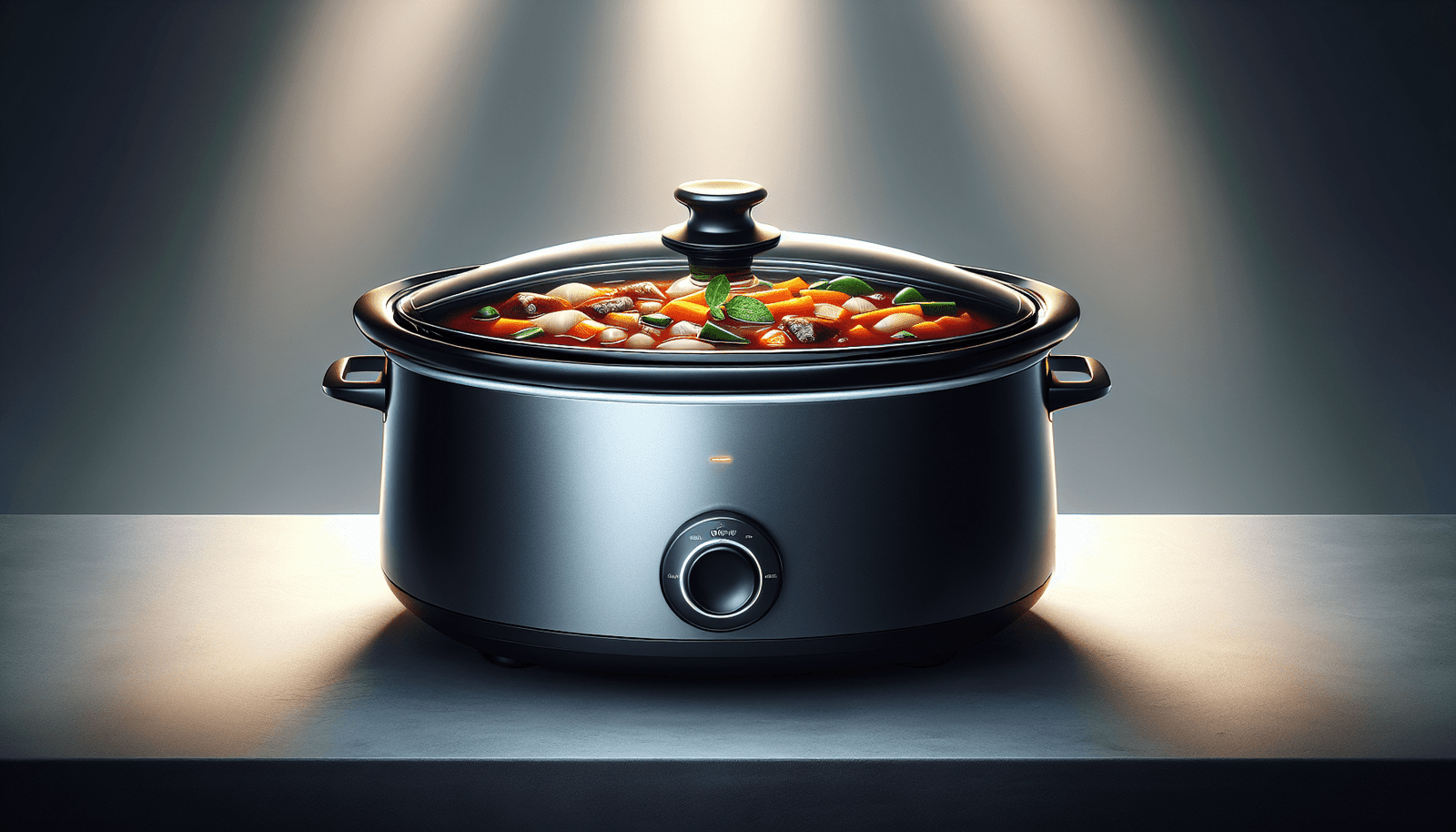 Better Chef Oval Slow Cooker | 3-Quart | 3-Tempature Settings | Side Handles | Glass Lid | Enamel Stoneware Insert (Stainless-Steel)