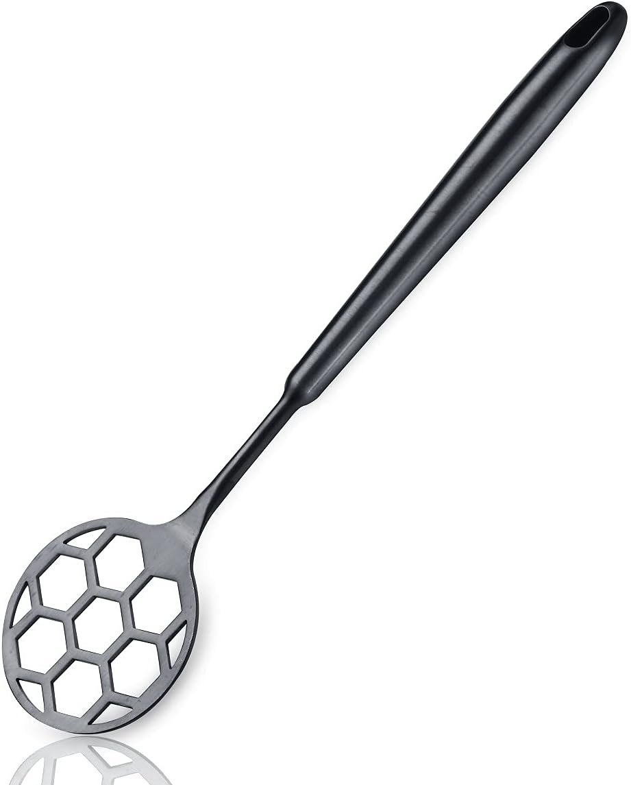 black-dough-whisk-sturdy-football-shape-full-stainless-steel-flat-whisks-for-cooking-and-baking-with-black-titanium-plat - Cooking Appliance World