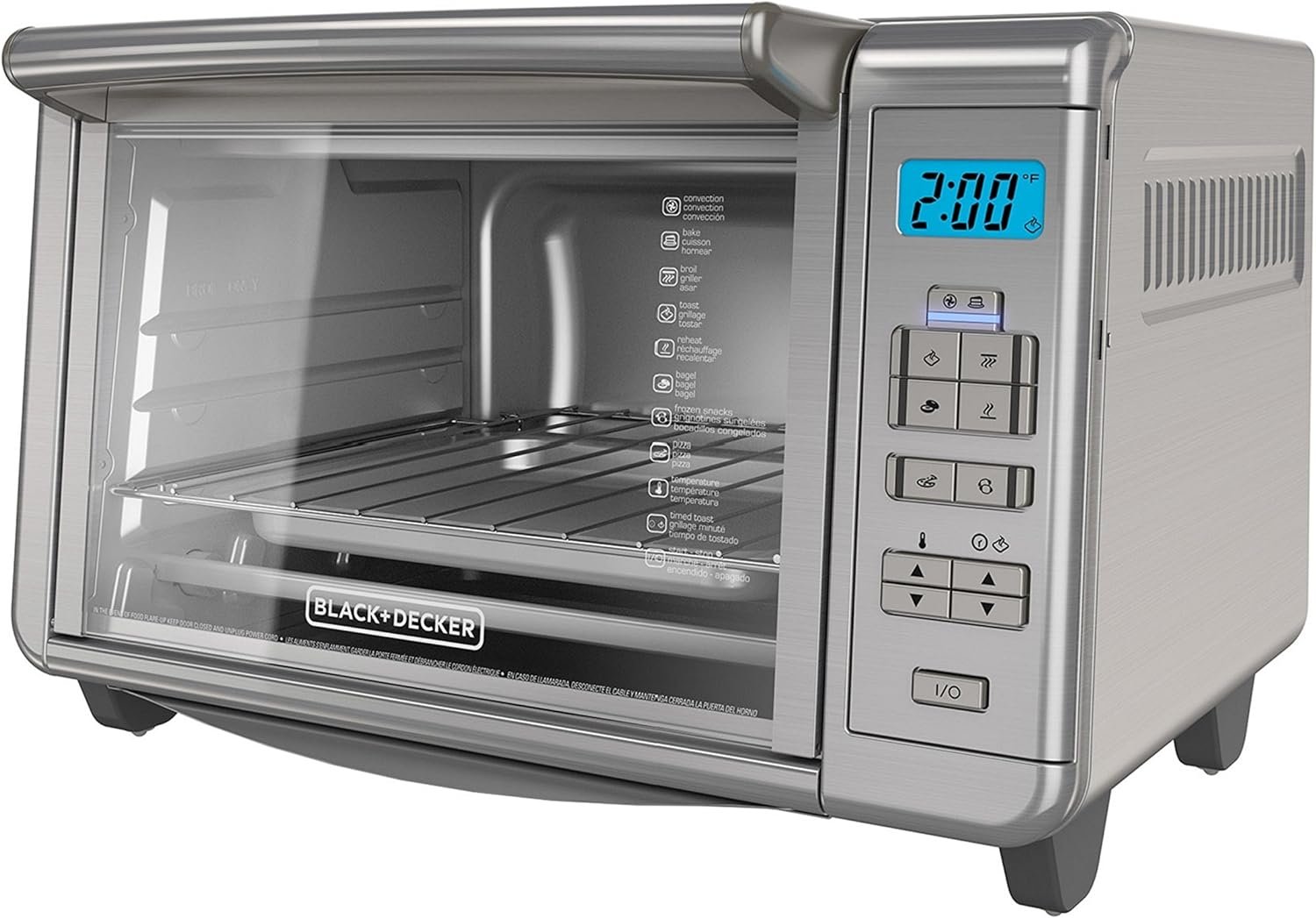 BLACK+DECKER 6-Slice Digital Convection Countertop Toaster Oven, Stainless Steel, TO3280SSD