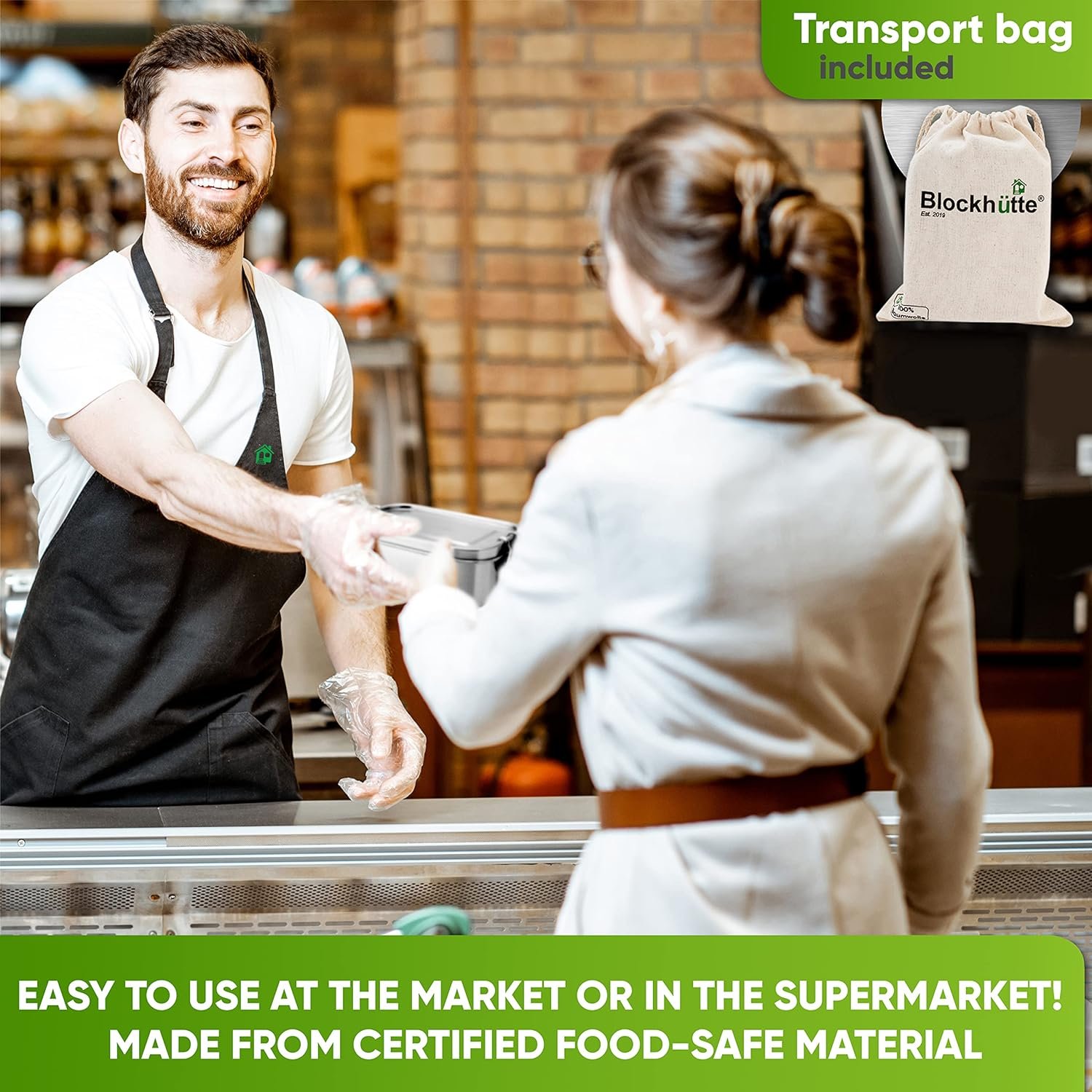 Blockhuette Stainless Steel Lunch Box for Adults I 40oz I with free Sealing I Metal Bento Box with 3 Compartments, Leak-Proof Lunch Container, Metal Food Storage for Travel, Work, Eco-Friendly