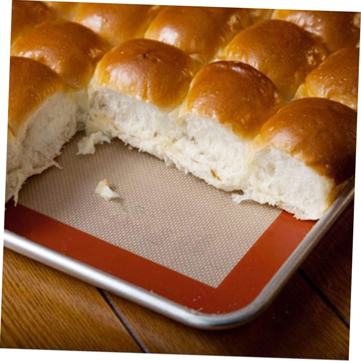 Bread Baking Pan Mats for Oven Silicone Baking Mat Toaster Pastries Large Baking Mat Reusable Baking Mat Baking Pad Silicone Mat for Baking Kitchen Silicone Mat Pastry Bakeware