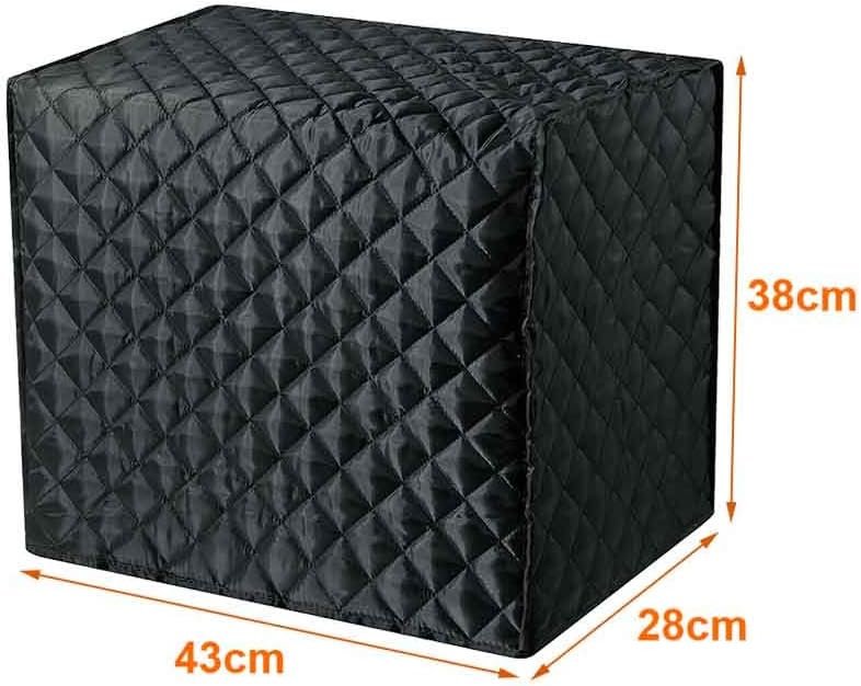 Bread Maker Cover, Cotton Quilted Diamond Stitching Bakeware Protector,Kitchen Toaster Appliance Dust Cover, Machine Washable(Black, 17x11x15)