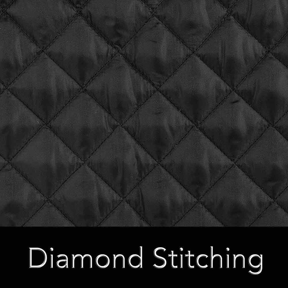 Bread Maker Cover, Cotton Quilted Diamond Stitching Bakeware Protector,Kitchen Toaster Appliance Dust Cover, Machine Washable(Black, 17x11x15)