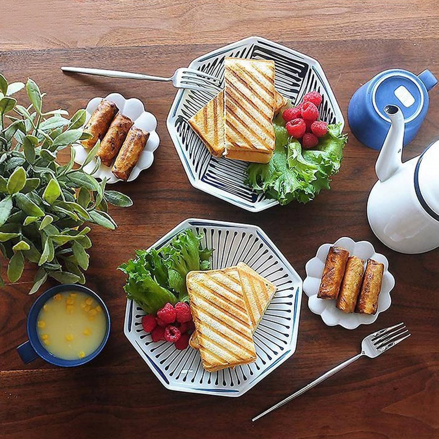Breakfast Sandwich Maker Grill Press, Double Sided Frying Pan Flat Bottom Nonstick Sandwich Panini Maker Pan Pattern Grid