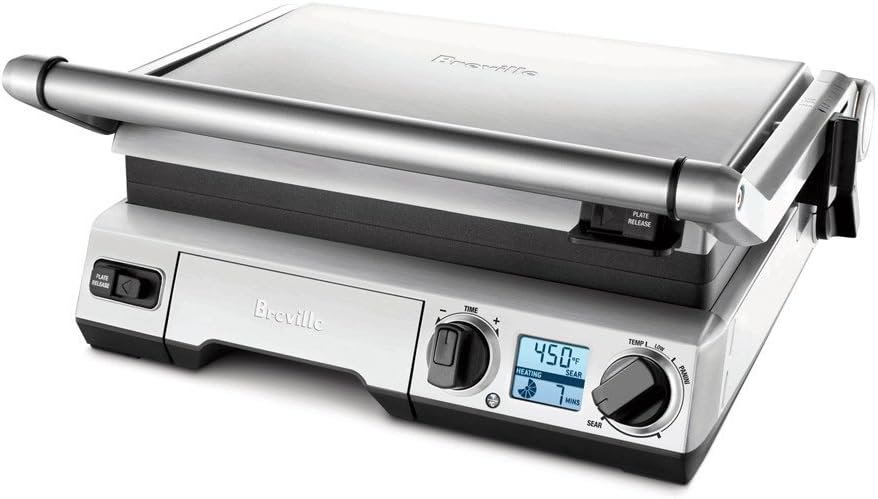 Breville BGR820XL Smart Grill, Electric Countertop Grill, Brushed Stainless Steel., 14 x 14 x 5 3/4 Breville BGR820XL Smart Grill, Electric Countertop Grill, Brushed Stainless Steel., 14 x 14 x 5 3/4