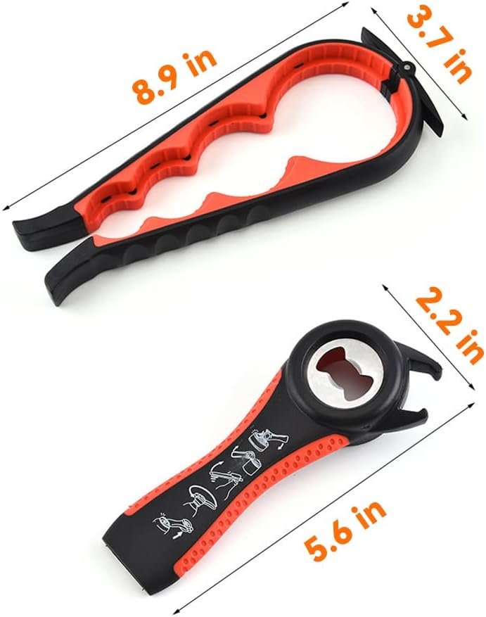 Brigii 4-in-1 Jar Opener, Multifunctional Bottle Opener, Can Opener, Easy to Use for Children, Elderly; Kitchen Tool for Home Use