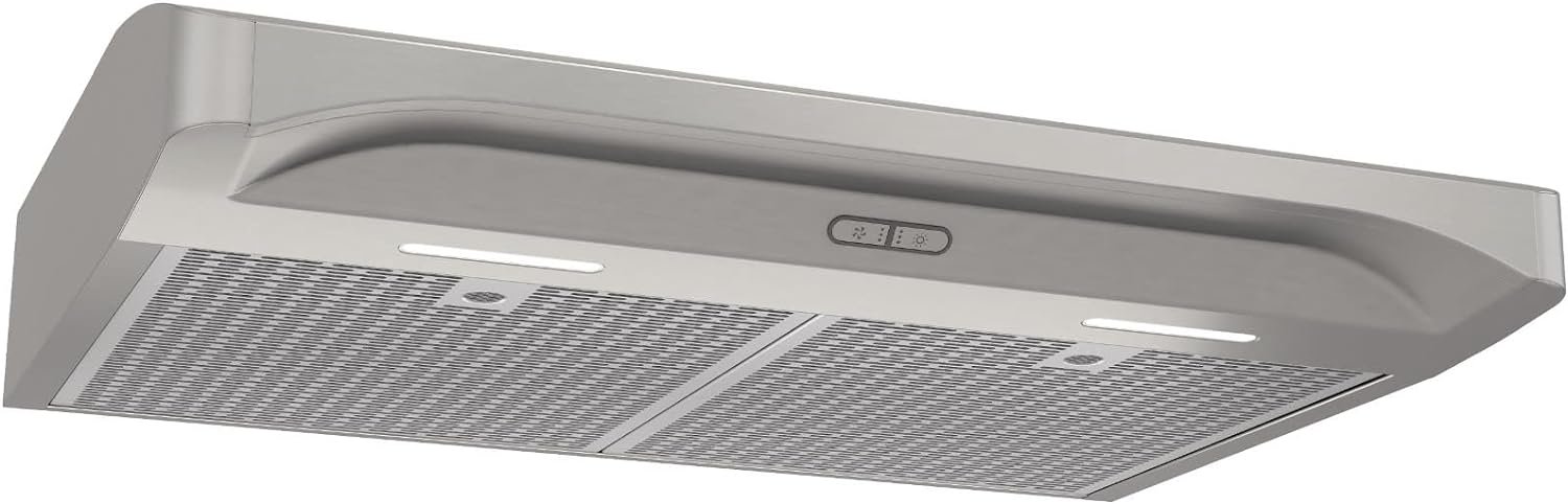 Broan® Elite 30-Inch Convertible Under-Cabinet Range Hood, Stainless Steel, 375 Max Blower CFM