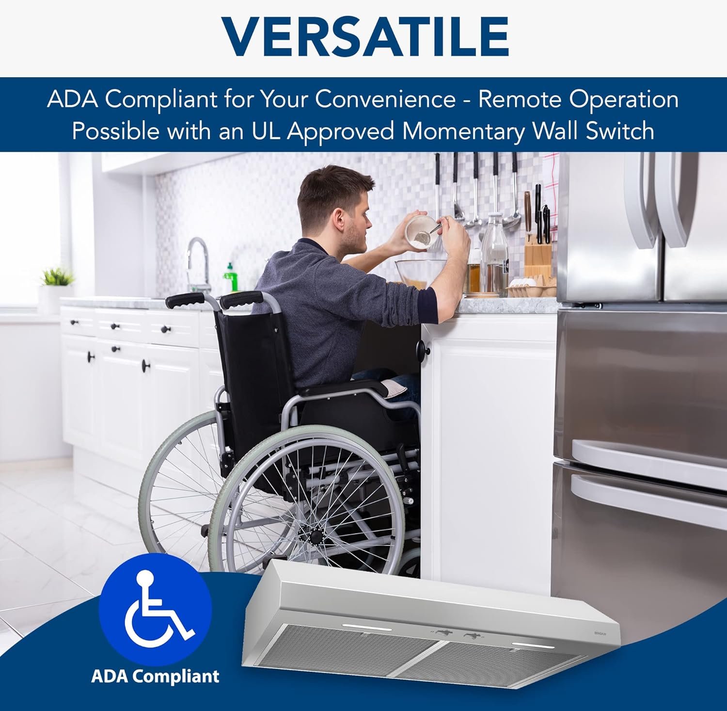 Broan-NuTone BCSEK136WW Energy Star Certified Glacier Series Under-Cabinet, 300 Max Blower CFM, 1.5 Sones Range Hood, 36, White Broan-NuTone BCSEK136WW Energy Star Certified Glacier Series Under-Cabinet, 300 Max Blower CFM, 1.5 Sones Range Hood, 36, White