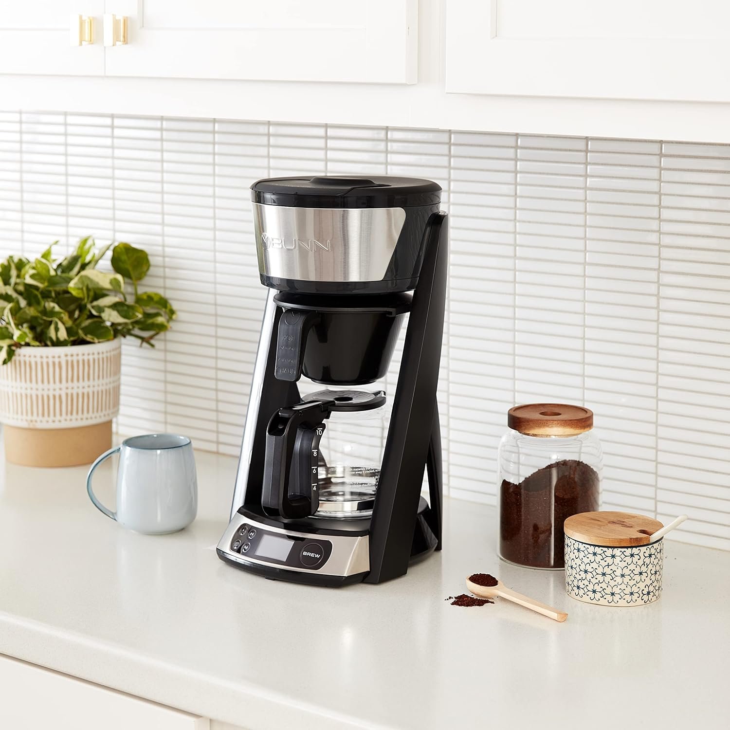 BUNN Heat N Brew Programmable Coffee Maker, 10 cup, Stainless Steel
