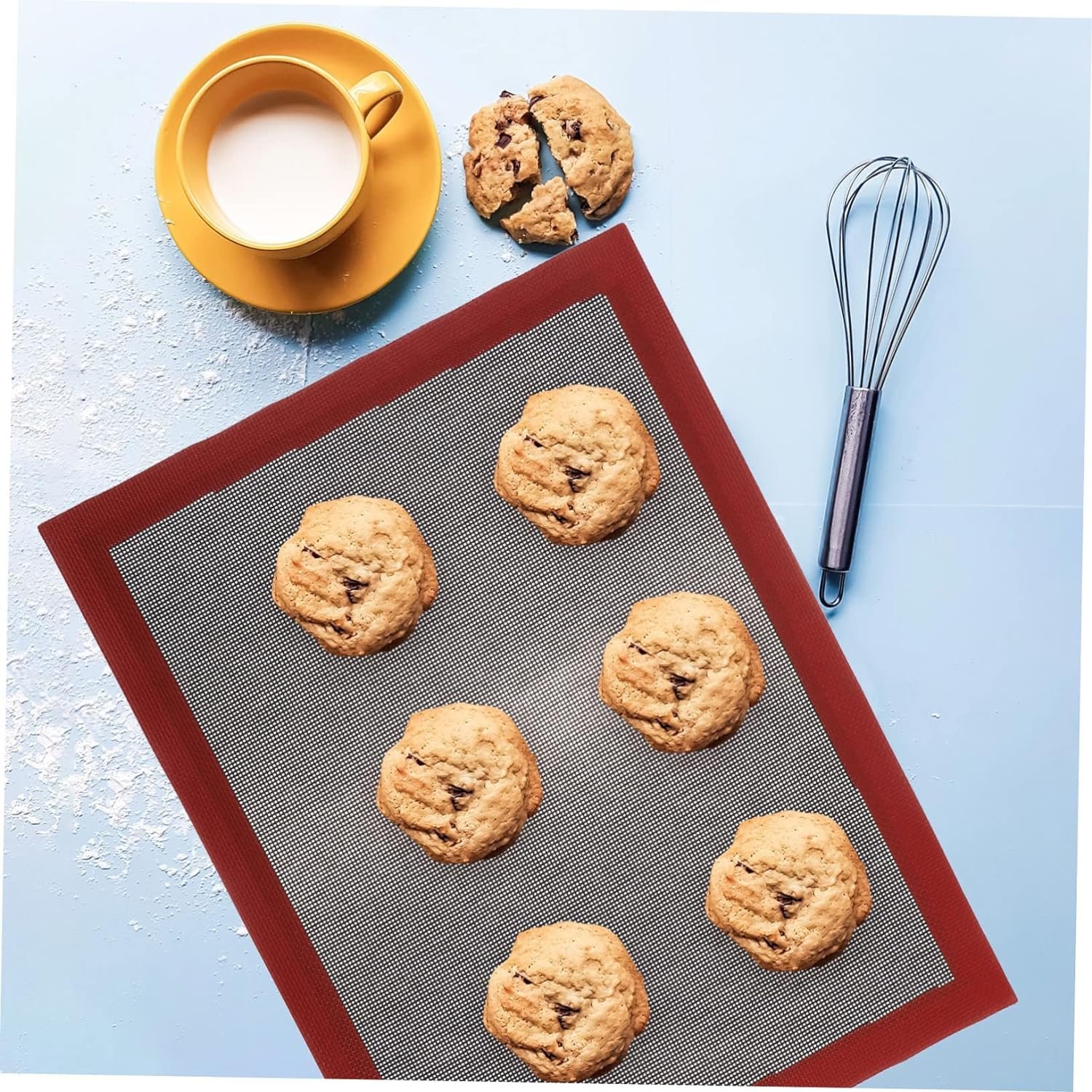 Cabilock Baking Mat Baking Pan Silicone Bakeware Silicone Bake Liners Glass Bakeware Bread Oven Bread Baking Pad Silicone Rolling Mat Roasting Pan Non Stick Oven Mat