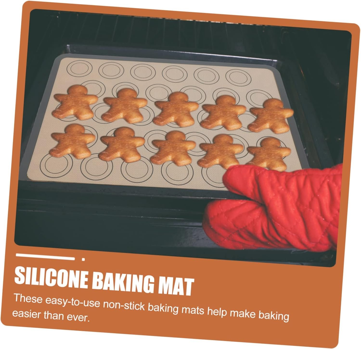 Cabilock Silicone Baking Mat Non-stick Baking Mats Food Safe Baking Mat Baking Tray Mat Reusable Baking Pad Baking Supplies Non Stick