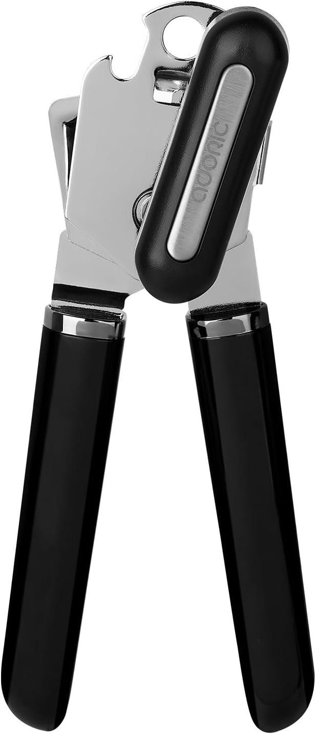 Can Opener, Manual Can Opener with Durable Stainless Steel Blade Anti-slip Hand Grip  Large Turning Knob, Heavy Duty Can Opener Smooth Edge Food Safety for Seniors with Arthritis Hands Friendly Can Opener, Manual Can Opener with Durable Stainless Steel Blade Anti-slip Hand Grip  Large Turning Knob, Heavy Duty Can Opener Smooth Edge Food Safety for Seniors with Arthritis Hands Friendly