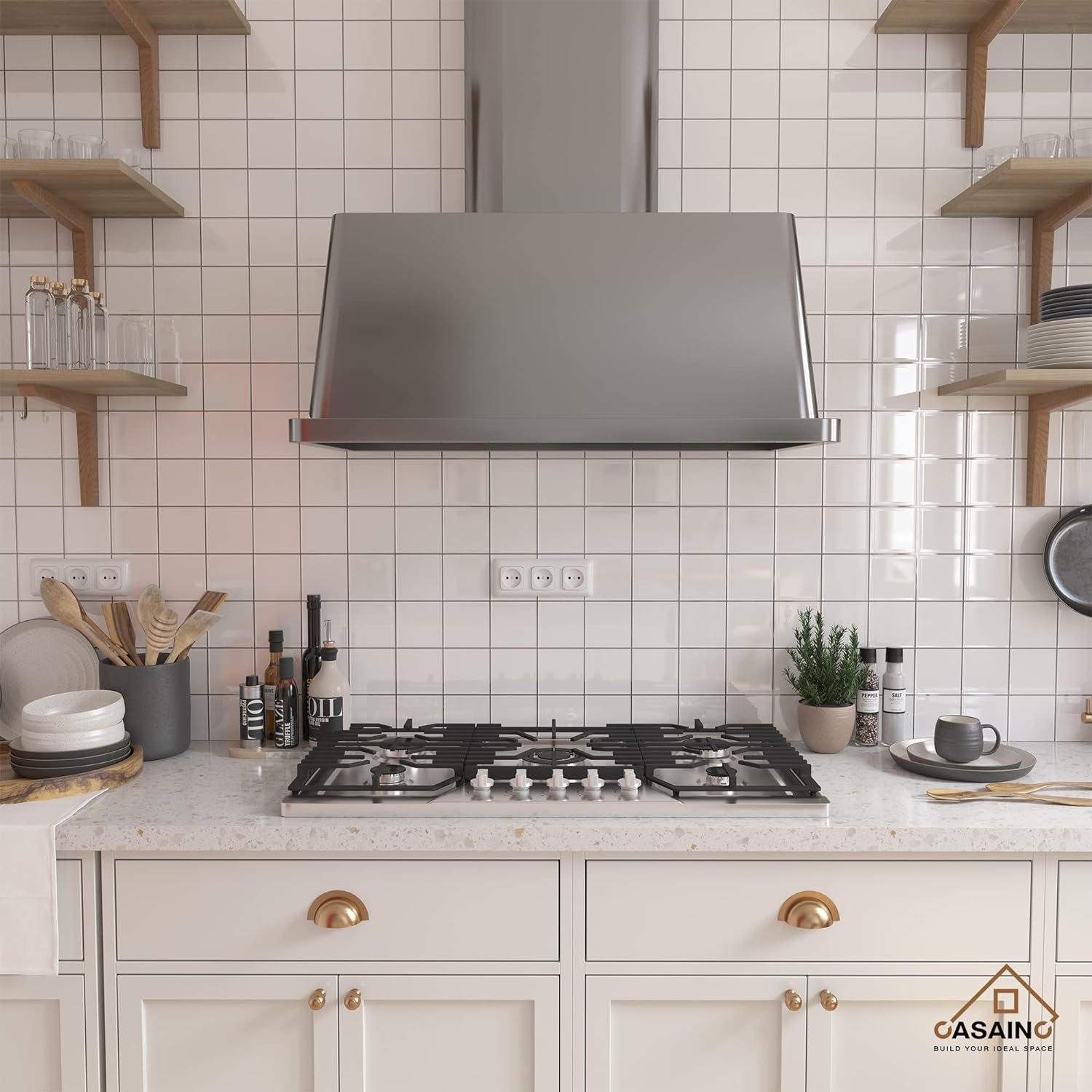 CASAINC 30 inch Gas Cooktop with 5 Power Burners, Built-in Gas Stove top of 304 Stainless steel, Gas Hob NG/LPG Convertible, Gas Cooker with Thermocouple Protection, CSA Certified CASAINC 30 inch Gas Cooktop with 5 Power Burners, Built-in Gas Stove top of 304 Stainless steel, Gas Hob NG/LPG Convertible, Gas Cooker with Thermocouple Protection, CSA Certified