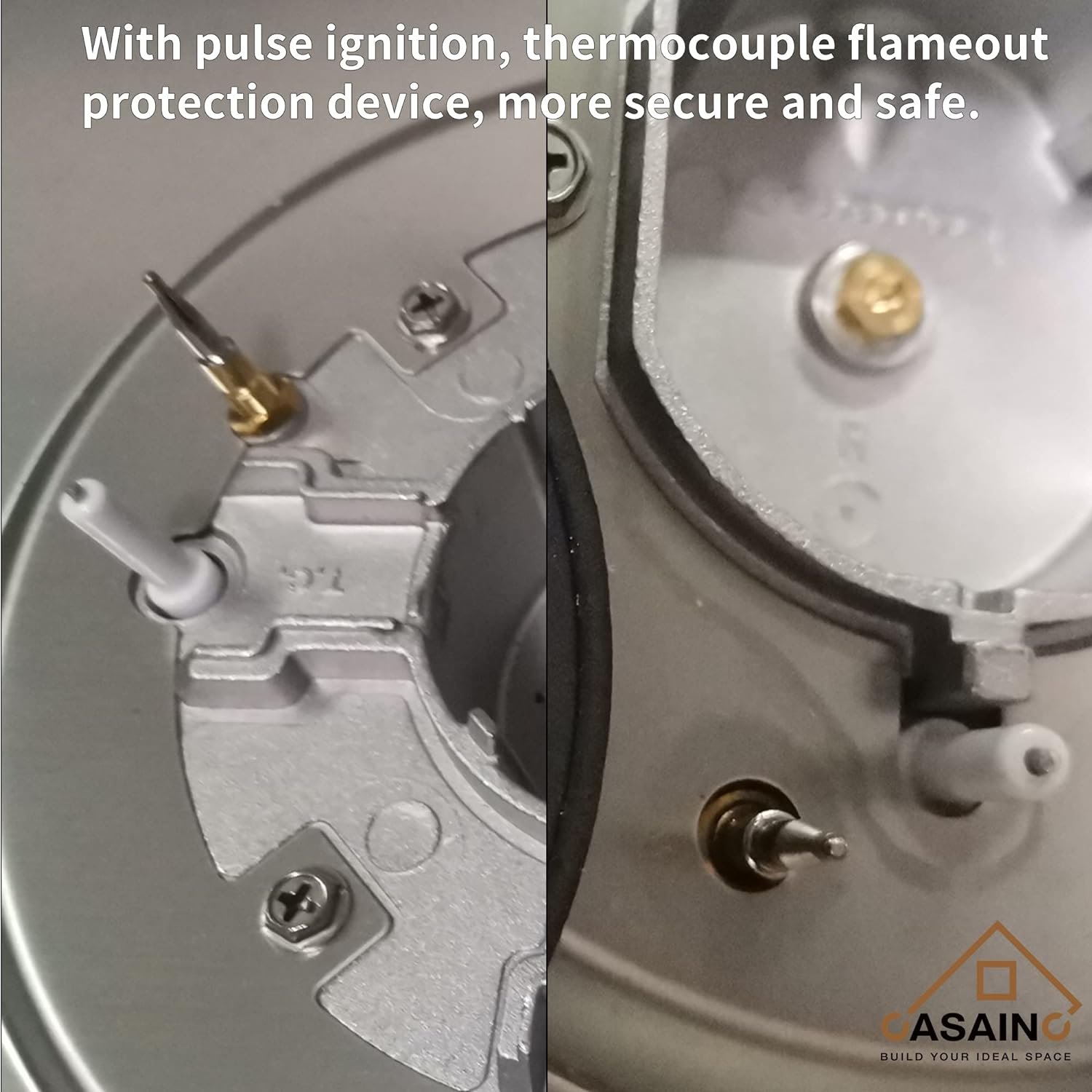 CASAINC 30 inch Gas Cooktop with 5 Power Burners, Built-in Gas Stove top of 304 Stainless steel, Gas Hob NG/LPG Convertible, Gas Cooker with Thermocouple Protection, CSA Certified CASAINC 30 inch Gas Cooktop with 5 Power Burners, Built-in Gas Stove top of 304 Stainless steel, Gas Hob NG/LPG Convertible, Gas Cooker with Thermocouple Protection, CSA Certified