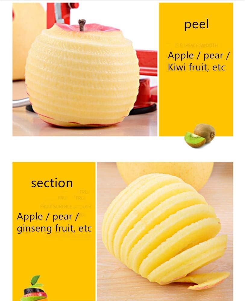 Cast Magnesium Apple/Potato Peeler Corer by Spiralizer, Durable Heavy Duty Die Cast Magnesium Alloy Peelers，Stainless Steel Blades, Red
