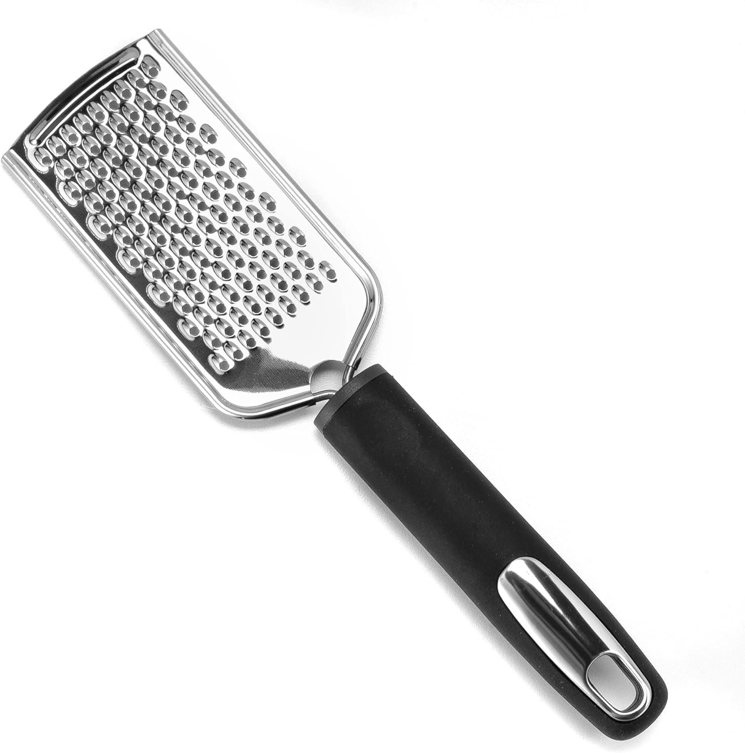 Cheese Grater Stainless Steel - Durable Rust-Proof Metal Lemon Zester Grater With Handle - Flat Handheld Grater For Cheese, Chocolate, Spices, And More - Black/Stainless Steel, 10 inch Cheese Grater Stainless Steel - Durable Rust-Proof Metal Lemon Zester Grater With Handle - Flat Handheld Grater For Cheese, Chocolate, Spices, And More - Black/Stainless Steel, 10 inch