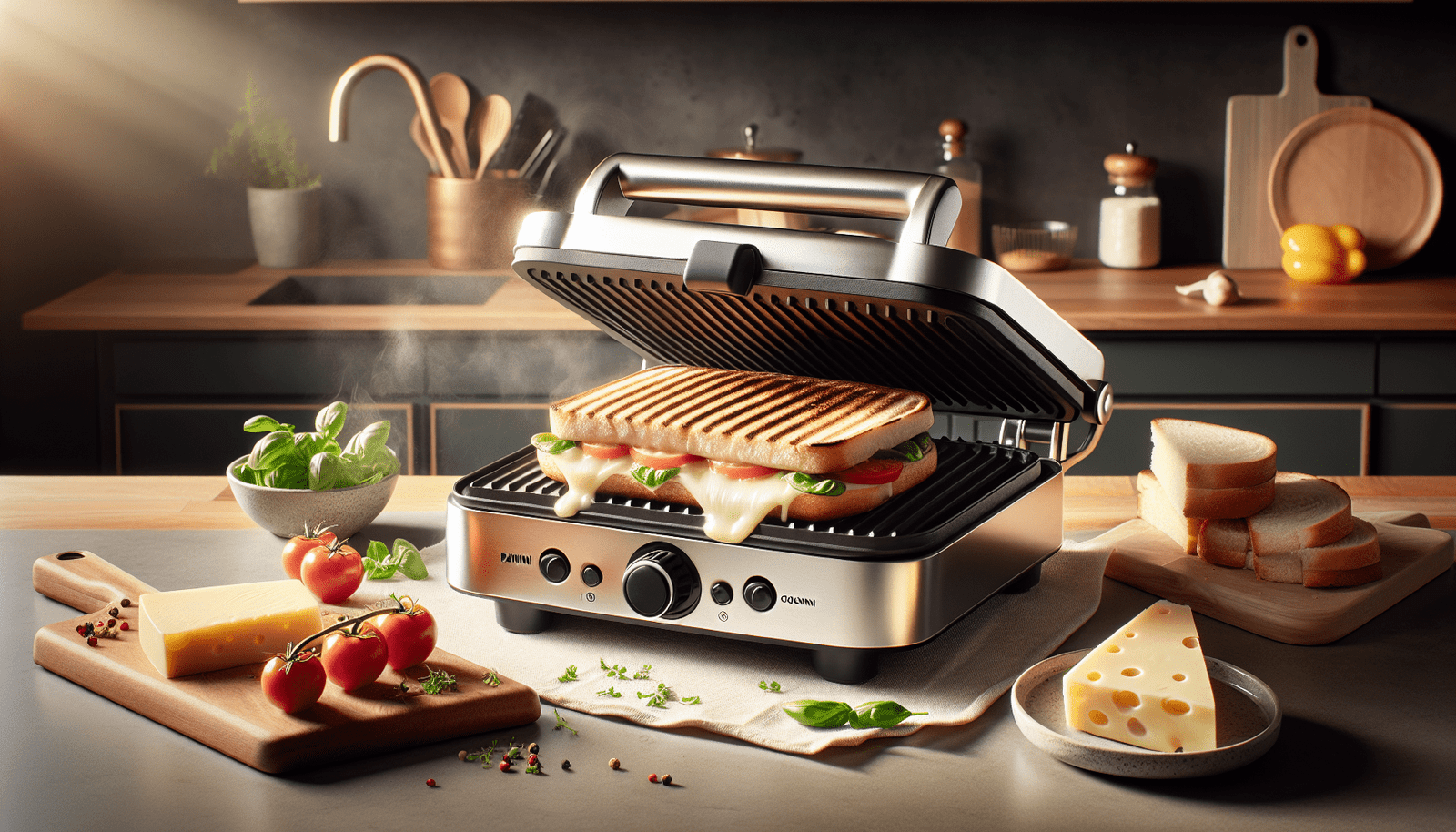 Chef Buddy Panini Press Gourmet Sandwich Maker for Healthy Cooking – Indoor Grill with Drip Tray by Classic Cuisine (Silver), other-size, black Chef Buddy Panini Press Gourmet Sandwich Maker for Healthy Cooking – Indoor Grill with Drip Tray by Classic Cuisine (Silver), other-size, black