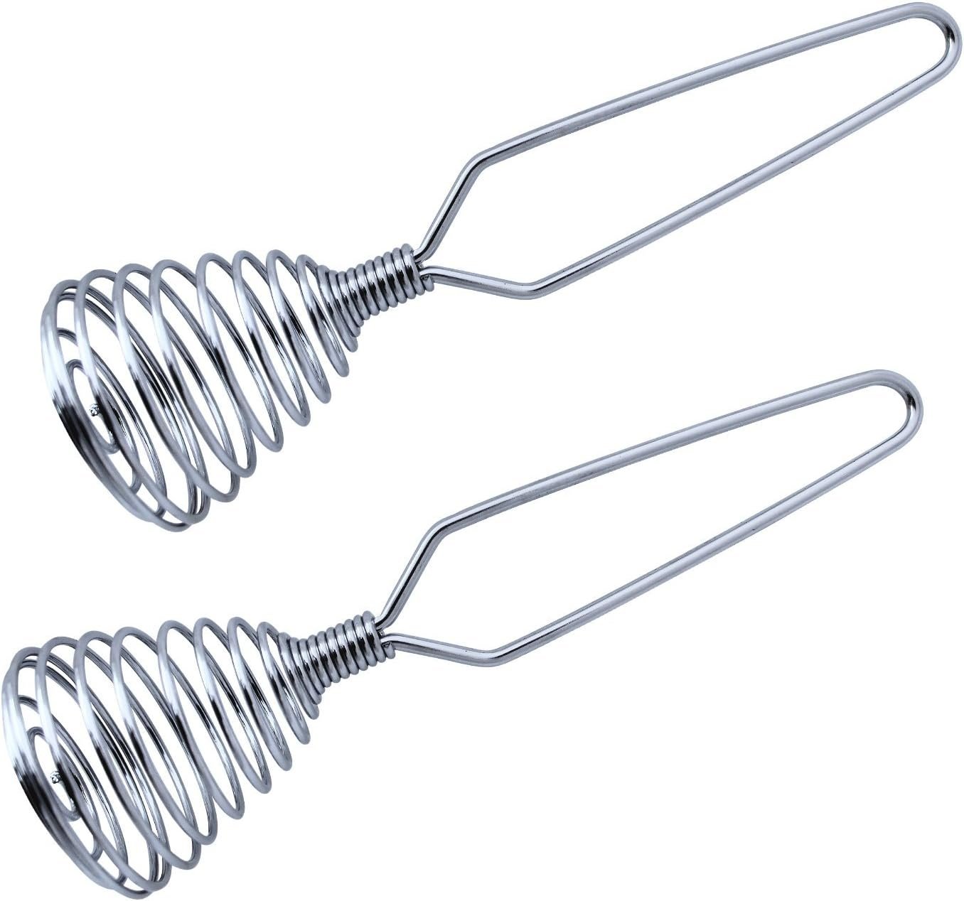 Chef Craft Set of 2 Mini French Spring Coil Whisks, 7 Inch, Silver Chef Craft Set of 2 Mini French Spring Coil Whisks, 7 Inch, Silver