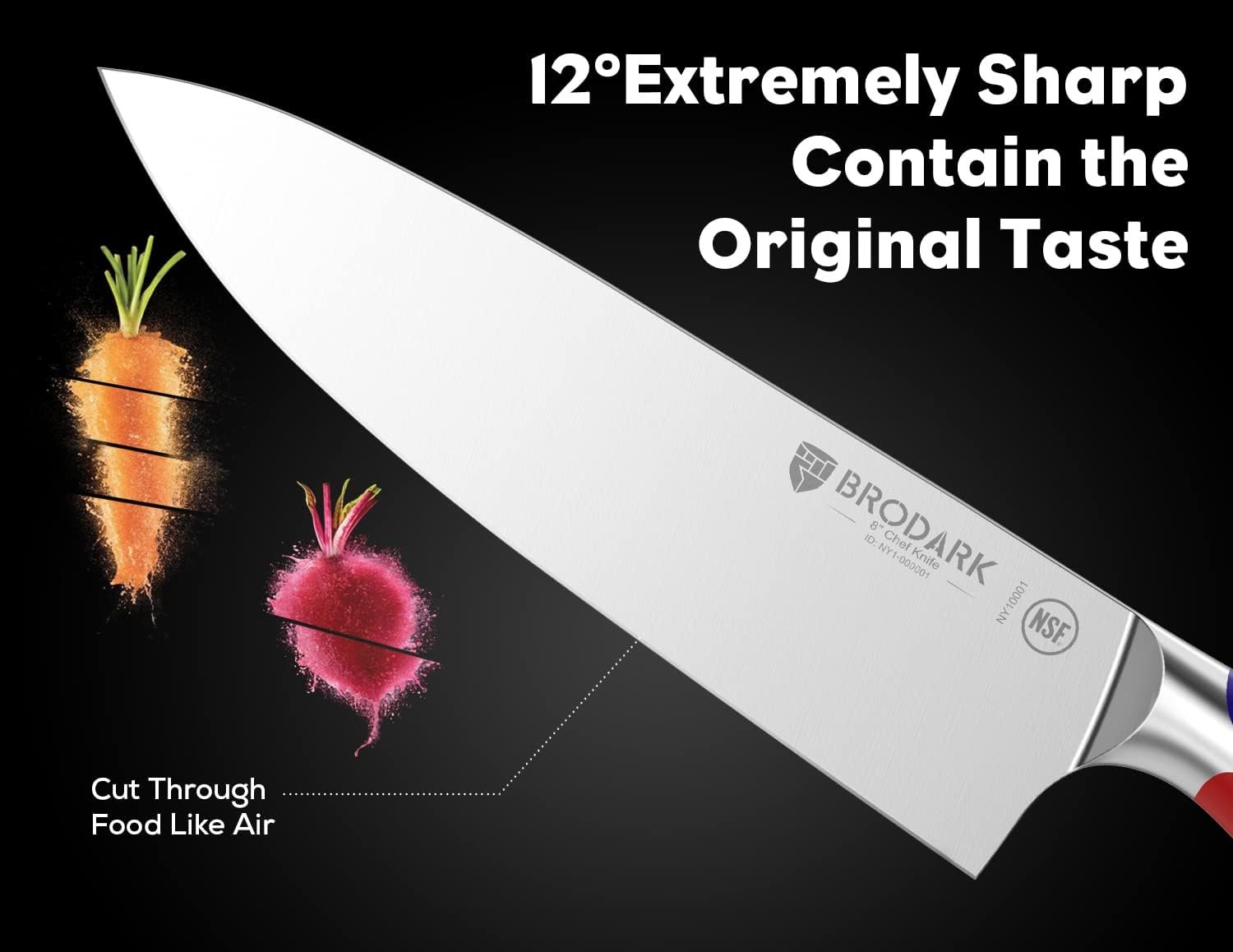 Chef Knife, NSF Certified Kitchen Knife Set 2pcs, Aerospace Grade 4Cr9Si2 High Carbon Stainless Steel Chef Knife Set, Ultra Sharp with Gift Box, X-Eagles Series RedBlue Chef Knife, NSF Certified Kitchen Knife Set 2pcs, Aerospace Grade 4Cr9Si2 High Carbon Stainless Steel Chef Knife Set, Ultra Sharp with Gift Box, X-Eagles Series RedBlue