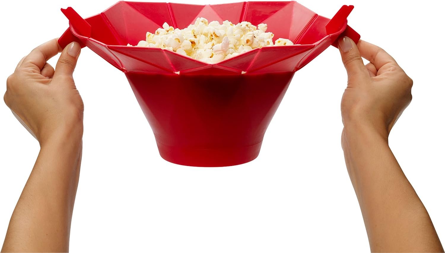Chefn PopTop Microwave Popcorn Popper (Cherry)