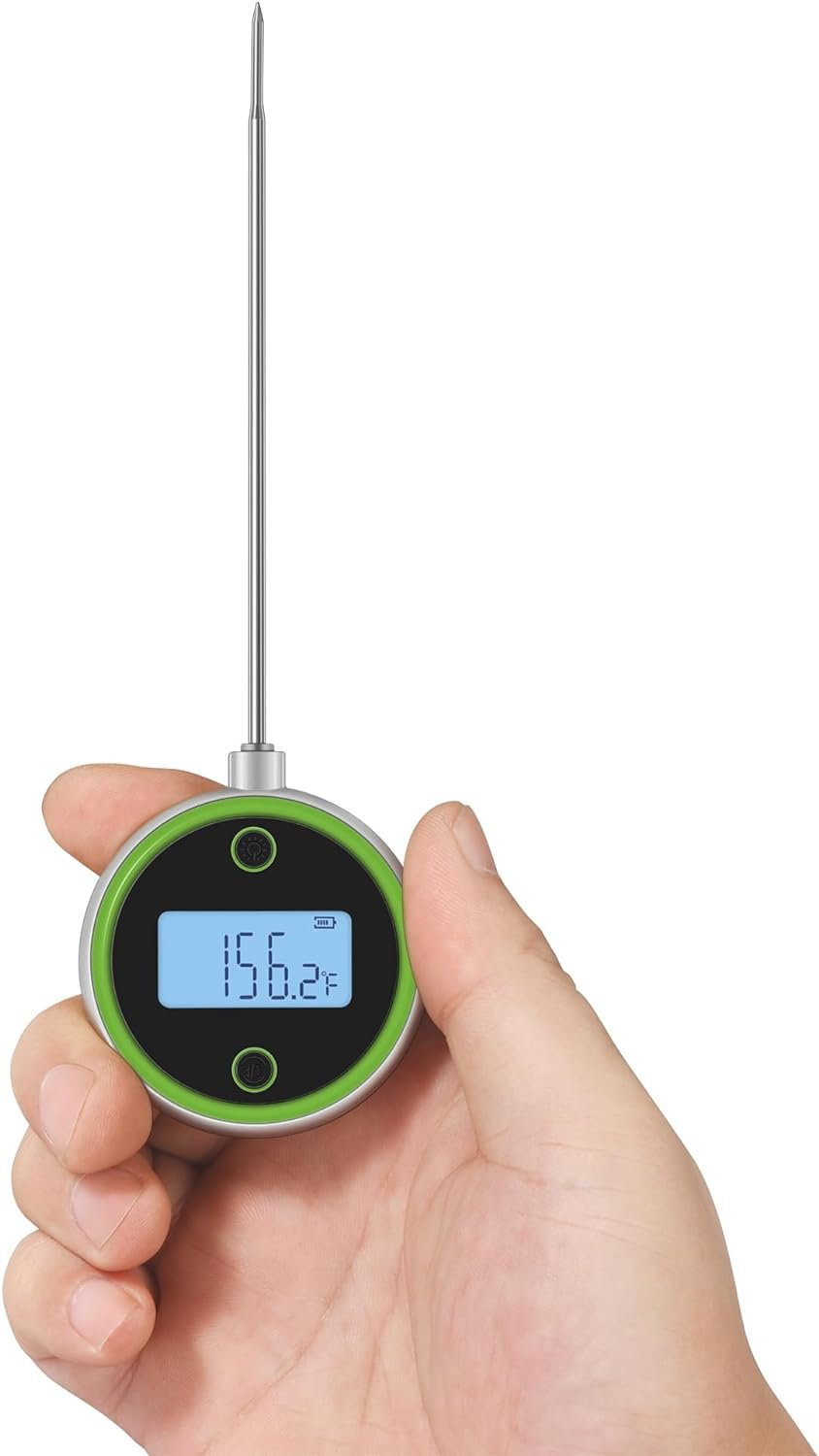 CHEFSTEMP Instant Read Meat Thermometer, 1-Second Meat Thermometer, Digital Meat Thermometer for Grilling, Food, BBQ, Kitchen Cooking, Oil Deep Frying  Candy (Light Blue Pocket Pro)