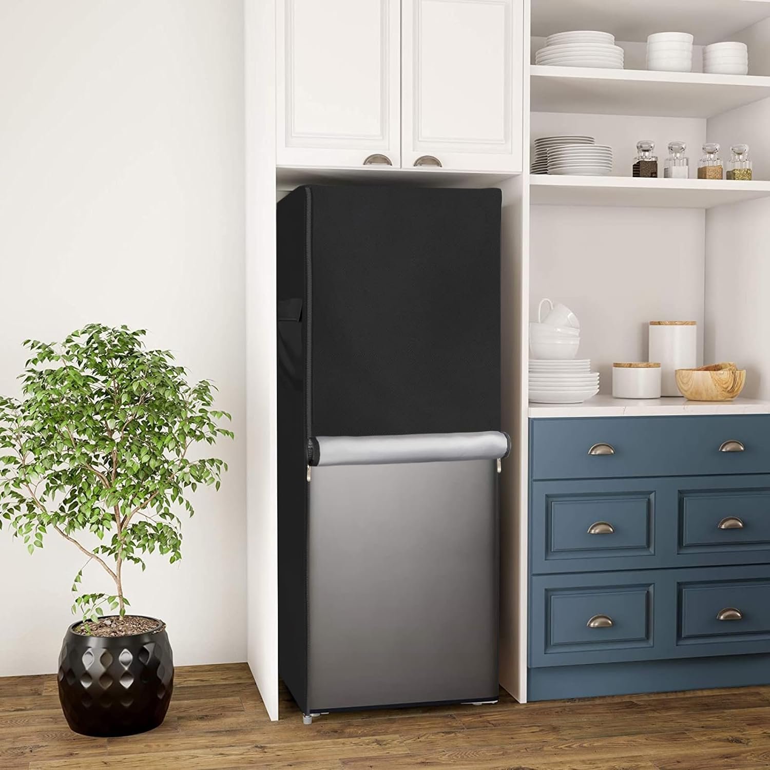 Chest Freezer Cover Waterproof,Deep Freezer Covers for Outside,Outdoor Chest Freezer Covers for Outside 7.0 Cubic Feet Freezer,Top with Zipper to Open(33L x 22.5W x 33.5H,Grey).