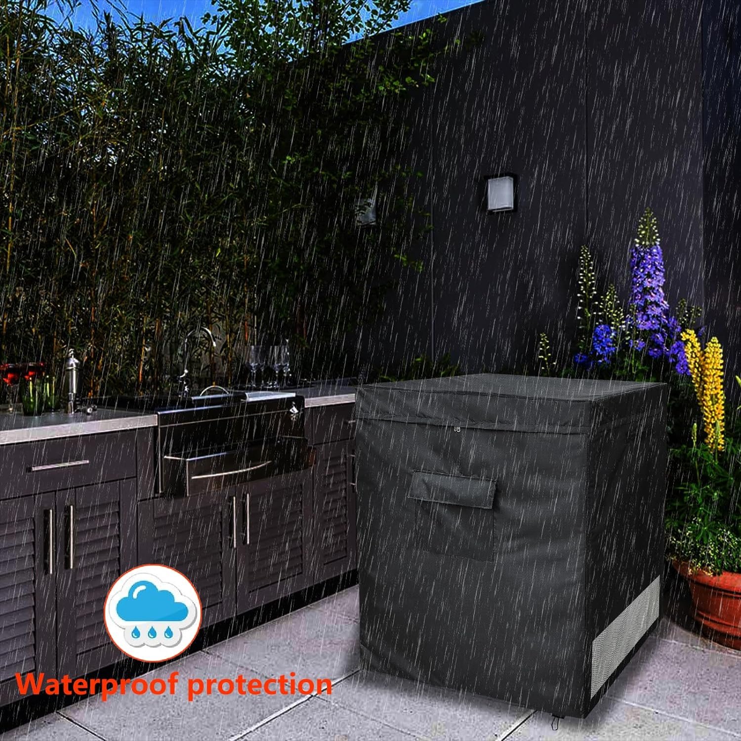 Chest Freezer Covers for Outside(32.5W×22.5D×33H)in,Compatible with midea 7.0 Cubic Feet Chest Freezer,Black Deep Freezer Covers Waterproof Top With Zipper to Open, Outdoor All-season Protection Chest Freezer Covers for Outside(32.5W×22.5D×33H)in,Compatible with midea 7.0 Cubic Feet Chest Freezer,Black Deep Freezer Covers Waterproof Top With Zipper to Open, Outdoor All-season Protection