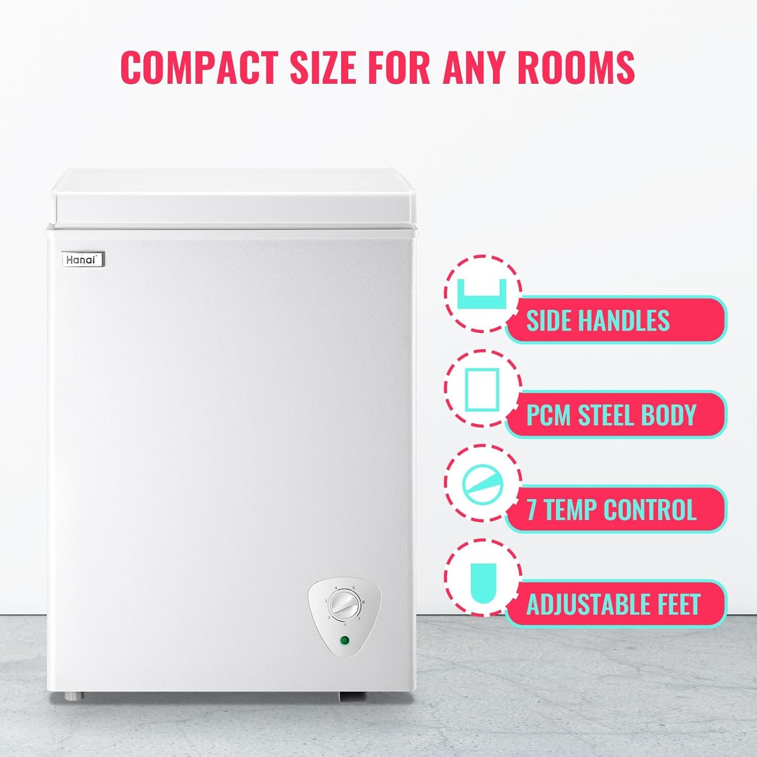 Chest Freezer WANAI Deep Freezer WANAI Black Small Chest Freezers with Storage Basket Top Open Door Mini Compact Freezer 7 Temperature Control for Home Garage Apartment Kitchen Office Chest Freezer WANAI Deep Freezer WANAI Black Small Chest Freezers with Storage Basket Top Open Door Mini Compact Freezer 7 Temperature Control for Home Garage Apartment Kitchen Office