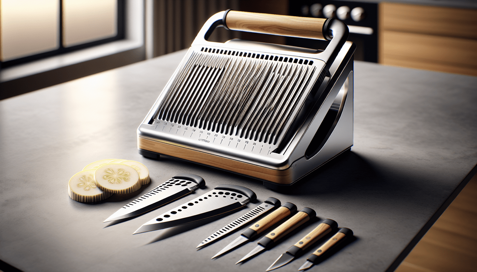 chop-mandoline-v-slicer-commercial-grade-stainless-steel-6-blade-set - Cooking Appliance World