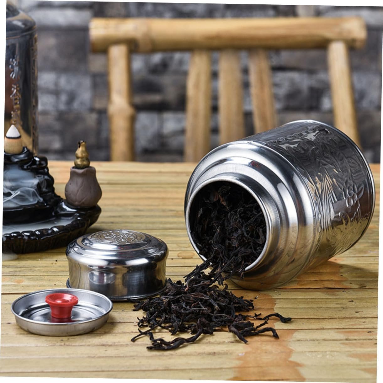 Ciieeo 2pcs Tea Rustic Storage Bins Glass Tea Infuser Grain Storage Tank Kitchen Storage Containers Jar Canister Chinese Teapot Alright Stainless Steel Baby Food Snack