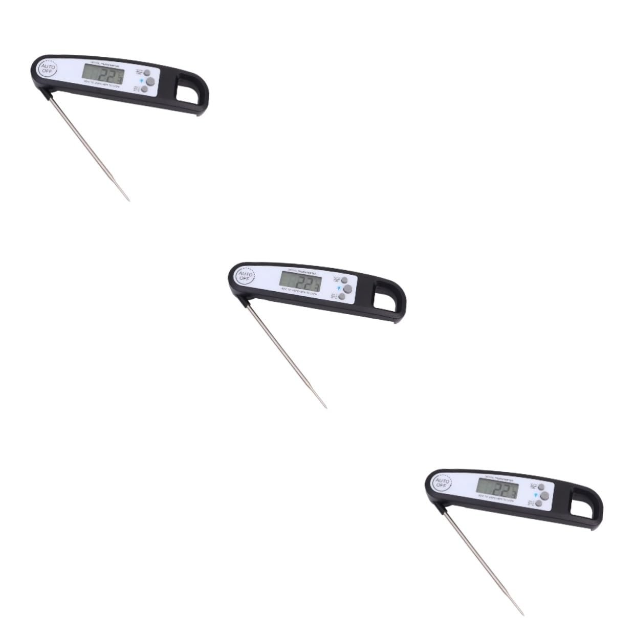 Ciieeo 3pcs Outdoor Thermometer Kitchen Thermometer BBQ Temperature Gauge Food Cooking Meat for Grilling Outdoor Temperature Gauge Digital Grill Thermometer Electronic Probe