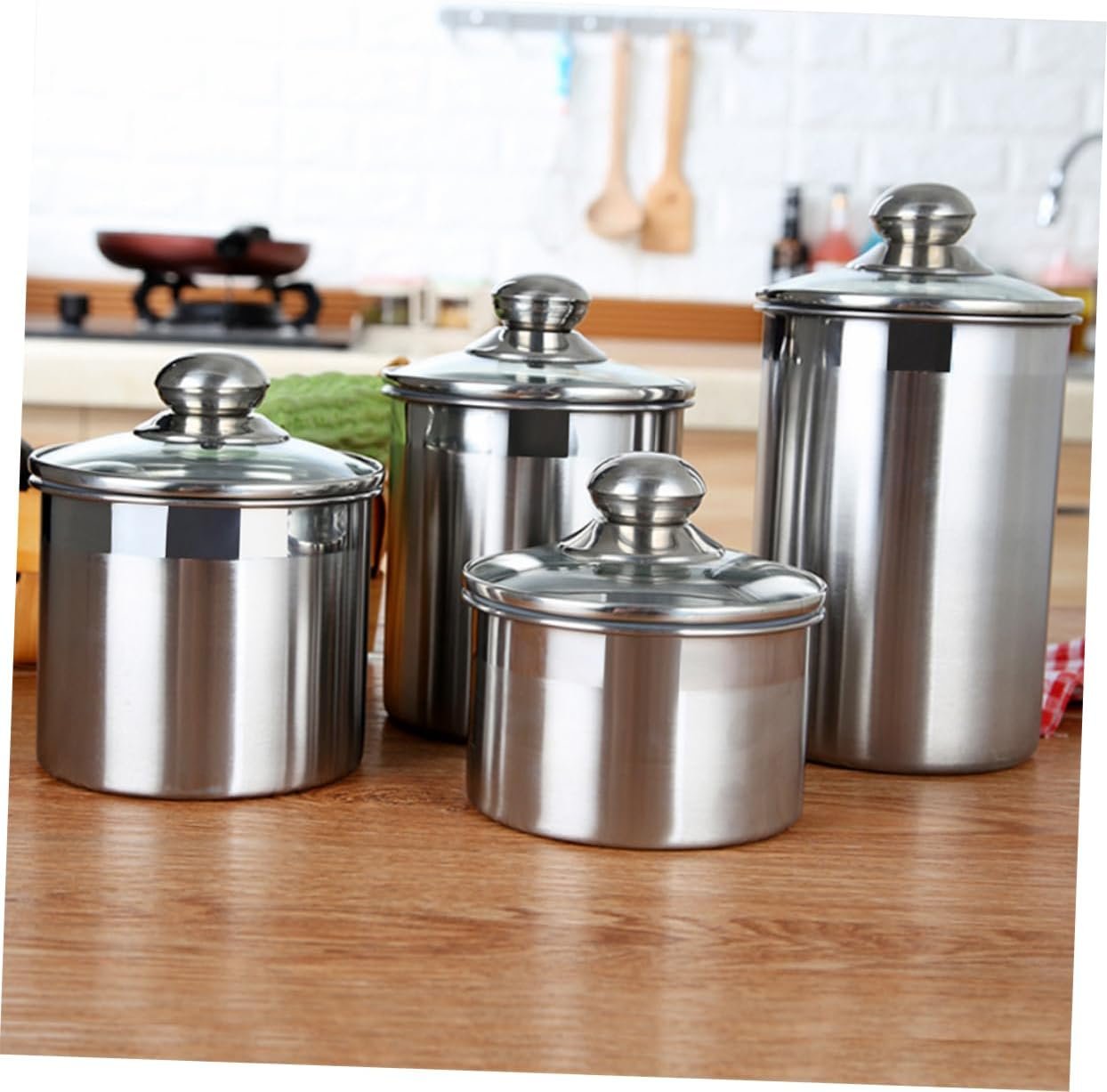 Ciieeo 3pcs Sugar Canisters Cereal Container Stainless Steel Metal Coffee Canister Kitchen Spices Bottle Metal Storage Canisters Metal Flour Canister Metal Food Candy Metal Can Ciieeo 3pcs Sugar Canisters Cereal Container Stainless Steel Metal Coffee Canister Kitchen Spices Bottle Metal Storage Canisters Metal Flour Canister Metal Food Candy Metal Can