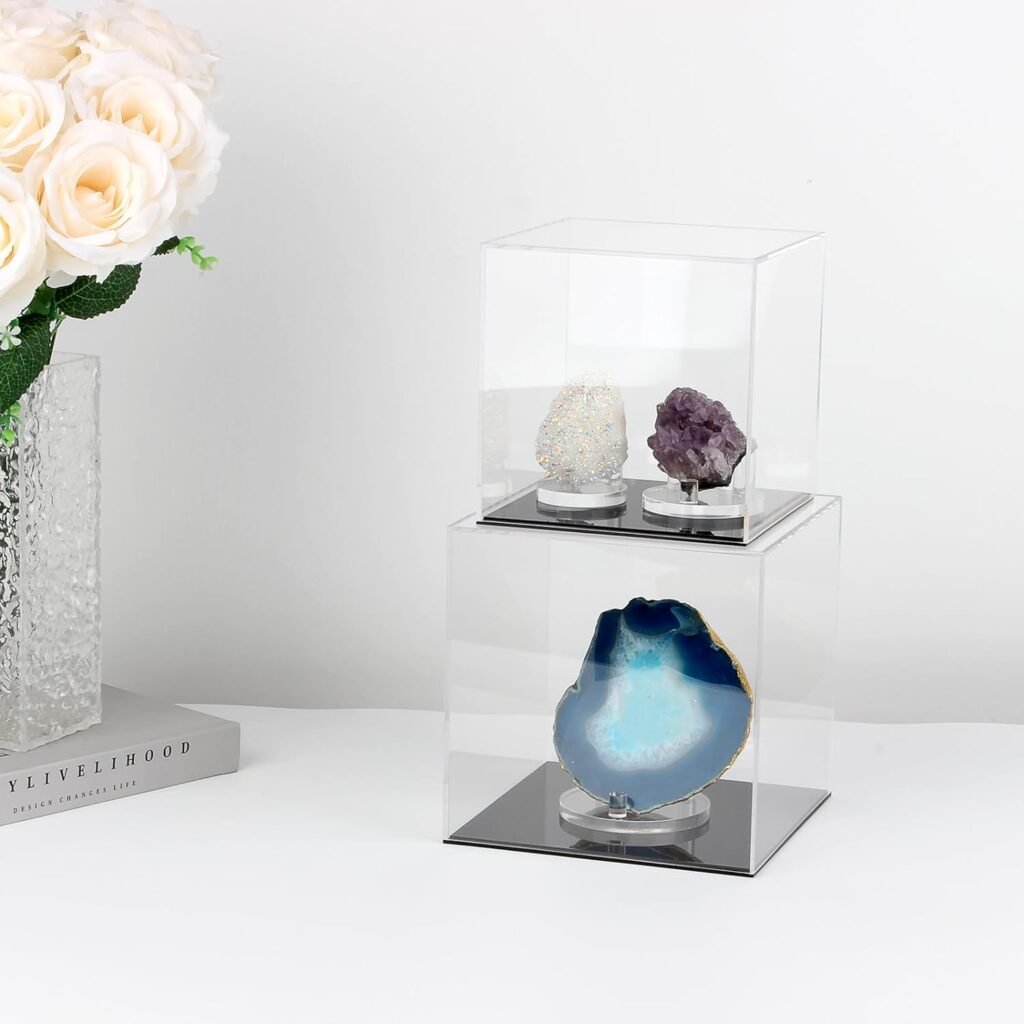 Acrylic Display Case Countertop Storage Box Dust Proof Showcase Para Sa