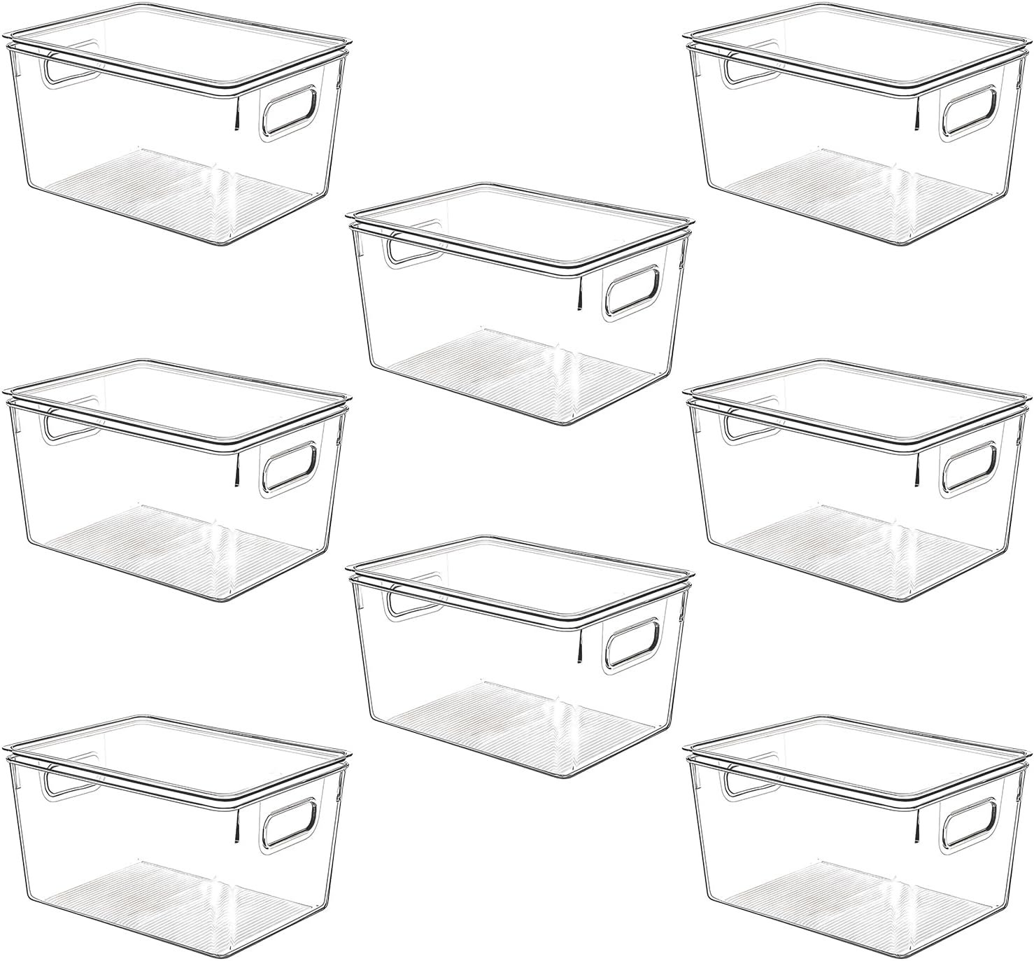 Clear Plastic Storage Bins With Lids, Kitchen Organization or Pantry Organization and Storage - Fridge Organizer - Pantry Organizer - cabinet Organizers, Freezer Shelves Bin, Storage Container Bin Clear Plastic Storage Bins With Lids, Kitchen Organization or Pantry Organization and Storage - Fridge Organizer - Pantry Organizer - cabinet Organizers, Freezer Shelves Bin, Storage Container Bin