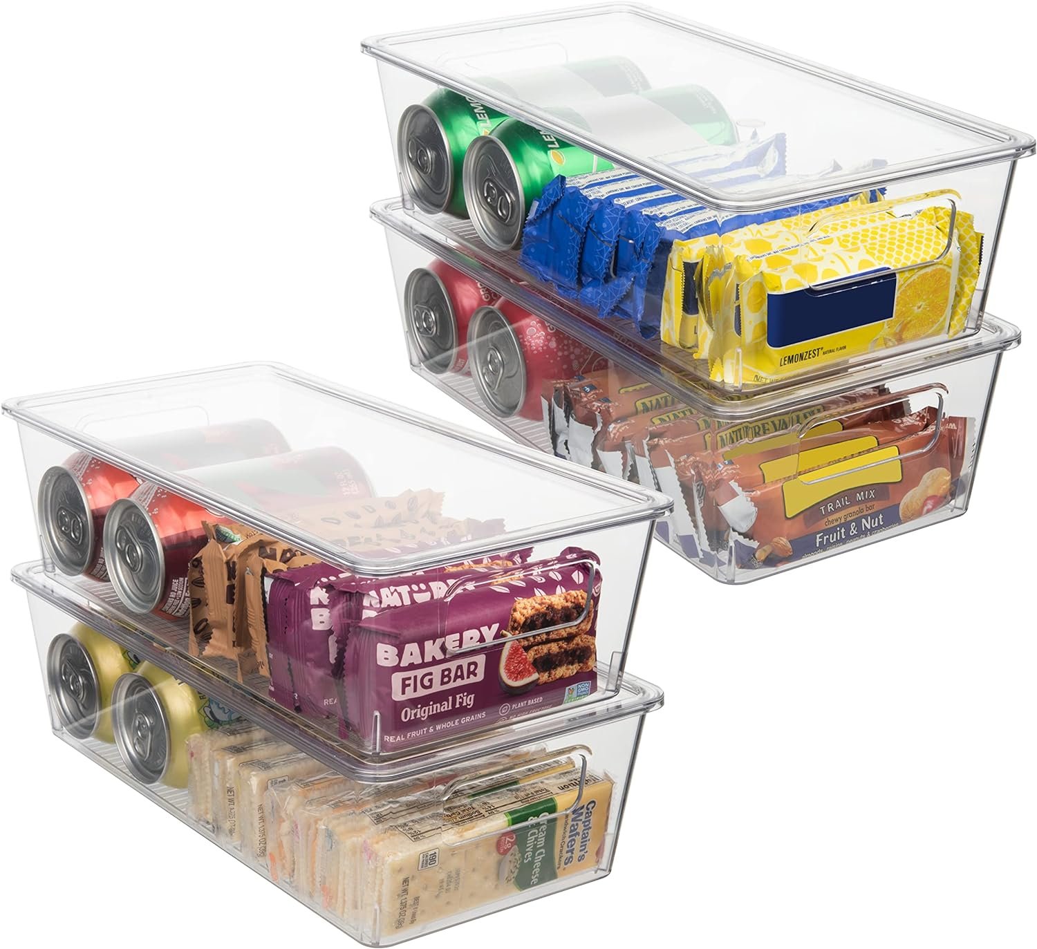 ClearSpace Plastic Pantry Organization and Storage Bins With Lids – Perfect for Kitchen, Fridge, Refrigerator,Cabinet Organizers