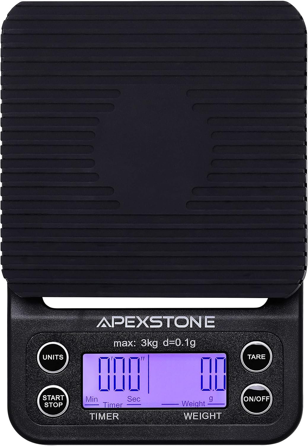 Coffee Scale with Timer Small, Apexstone Espresso Scale with Timer Small, Espresso Coffee Scale with Timer for Pour Over Coffee (Batteries Included)