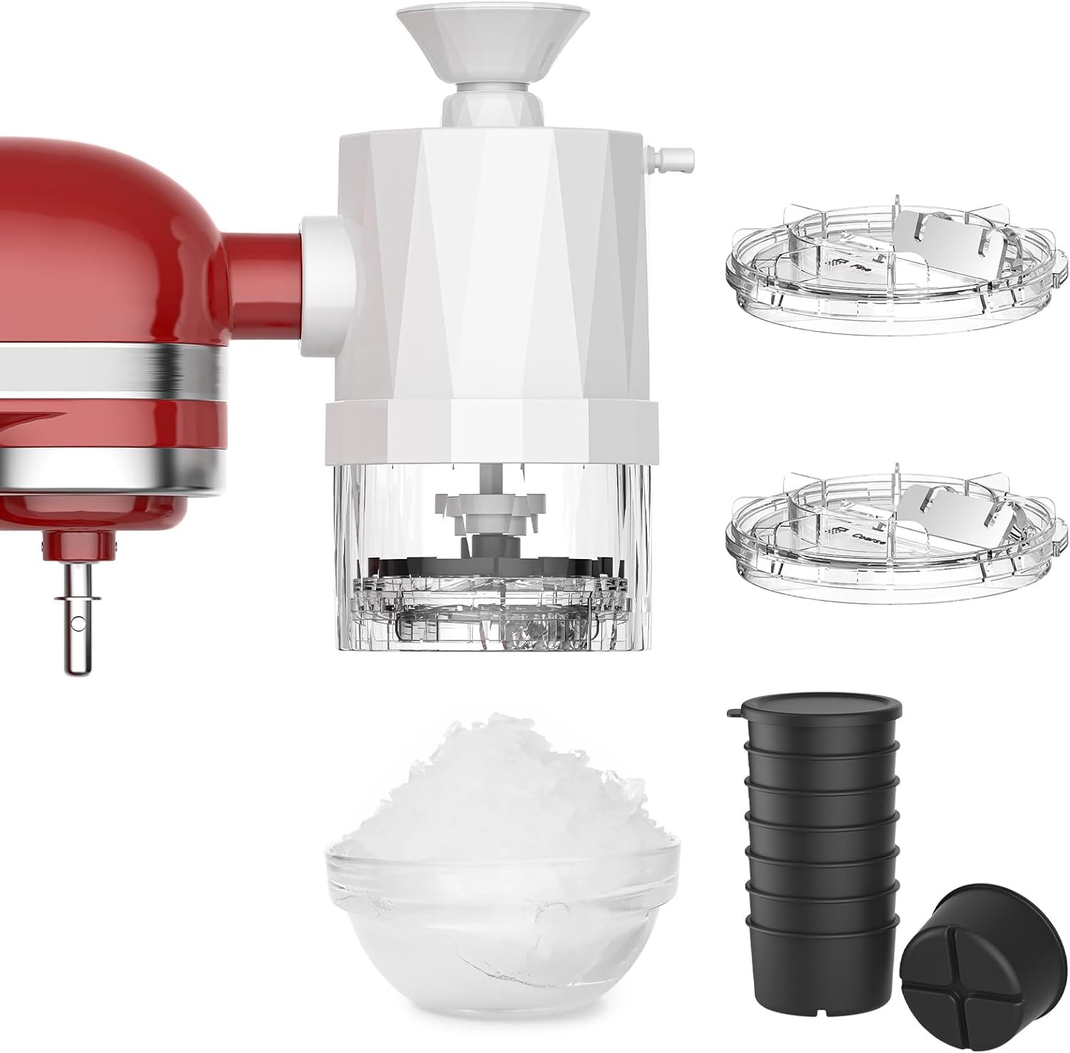 Cofun Shaved Ice Attachment for KitchenAid Stand Mixer, Snow Cone Machine for KitchenAid Make Fluffy Light Shave Ice for Stand Mixers, 8 Molds, 2 Blades Cofun Shaved Ice Attachment for KitchenAid Stand Mixer, Snow Cone Machine for KitchenAid Make Fluffy Light Shave Ice for Stand Mixers, 8 Molds, 2 Blades