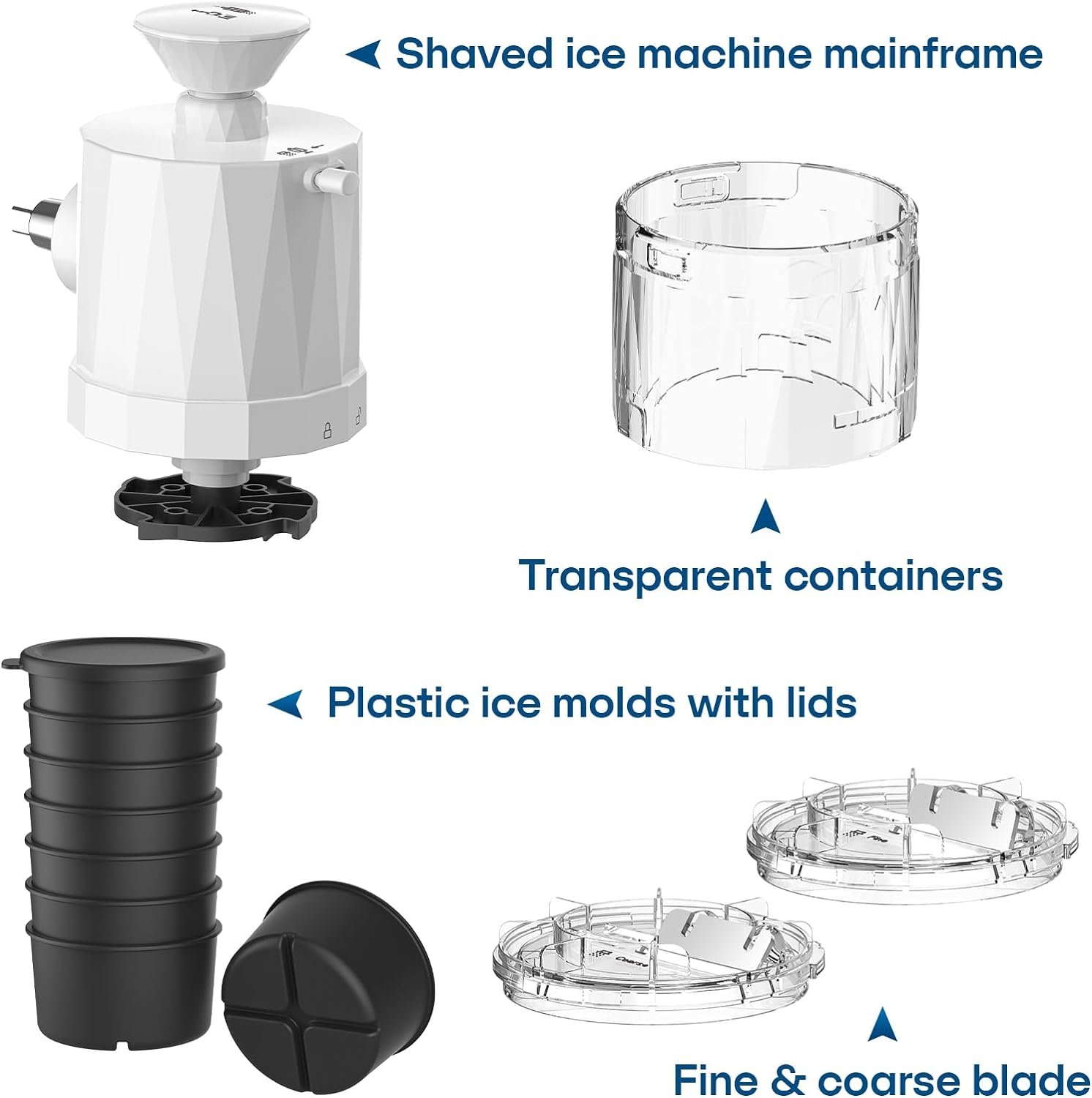Cofun Shaved Ice Attachment for KitchenAid Stand Mixer, Snow Cone Machine for KitchenAid Make Fluffy Light Shave Ice for Stand Mixers, 8 Molds, 2 Blades Cofun Shaved Ice Attachment for KitchenAid Stand Mixer, Snow Cone Machine for KitchenAid Make Fluffy Light Shave Ice for Stand Mixers, 8 Molds, 2 Blades