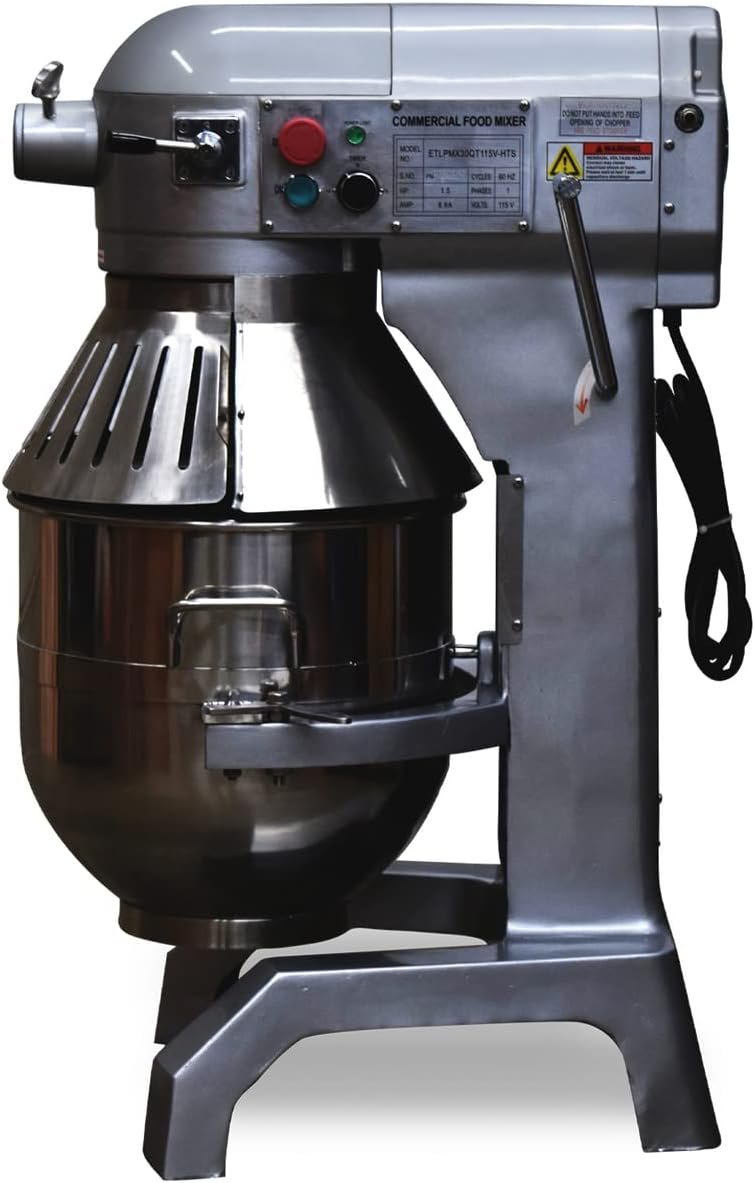 Commercial 30Qt Planetary Mixer w/Safety Guard 1200W, 3 speeds Commercial 30Qt Planetary Mixer w/Safety Guard 1200W, 3 speeds
