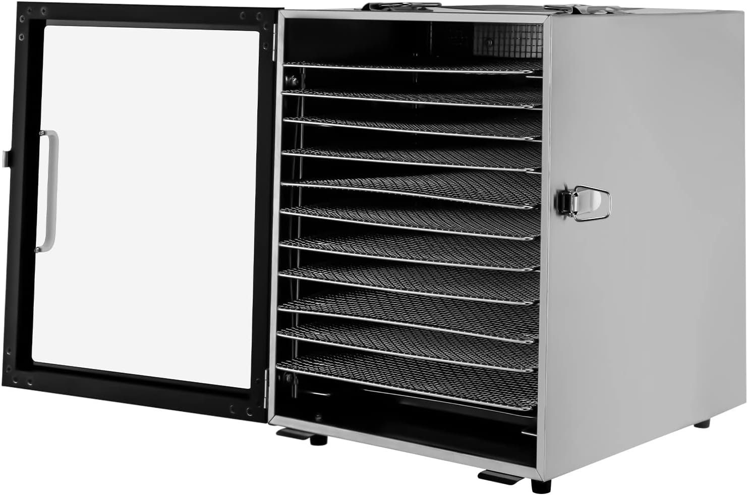 Commercial Food Dehydrator 12-Tray Fruit and Meat Dehydrator Stainless Steel Beef Jerky Dryer, 800W Food Dried Fruit Machine Temperature and Time Adjustable, Electric Dehydrator for Fruit and Veggies Commercial Food Dehydrator 12-Tray Fruit and Meat Dehydrator Stainless Steel Beef Jerky Dryer, 800W Food Dried Fruit Machine Temperature and Time Adjustable, Electric Dehydrator for Fruit and Veggies