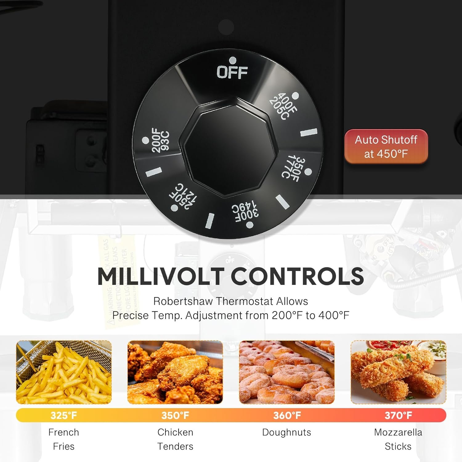 Commercial Gas Floor Fryer, 3 Burner Commercial Deep Fryer with 2 Baskets 90000 BTU 40 lb. Capacity 400°F Constant Temperature, Stainless Steel Liquid Propane Deep Fryer for Restaurant Kitchen Commercial Gas Floor Fryer, 3 Burner Commercial Deep Fryer with 2 Baskets 90000 BTU 40 lb. Capacity 400°F Constant Temperature, Stainless Steel Liquid Propane Deep Fryer for Restaurant Kitchen