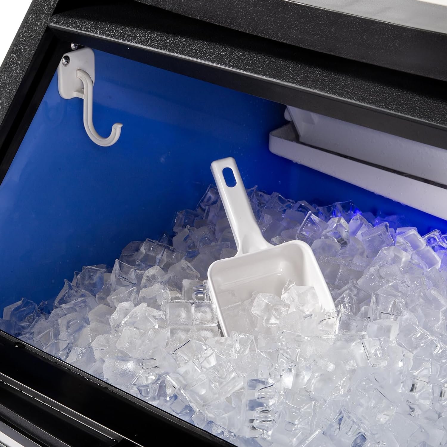 Commercial Ice Maker Machine 265LBS 24H Under Counter Ice Machine with 90 LBS Bin, 26 Air Cooled Food-Grade Stainless Steel Clear Cube Ice Maker for Home, Bar, Restaurant, ETL  NSF Approved