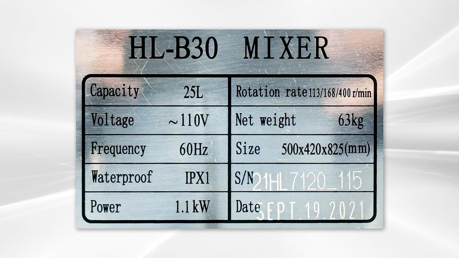 Commercial Mixer 30-Quart Food Bakery Pizza Dough Mixer Grinder Stand, 110V, NSF Certified Restaurant kitchen HL-B30small Commercial Mixer 30-Quart Food Bakery Pizza Dough Mixer Grinder Stand, 110V, NSF Certified Restaurant kitchen HL-B30small