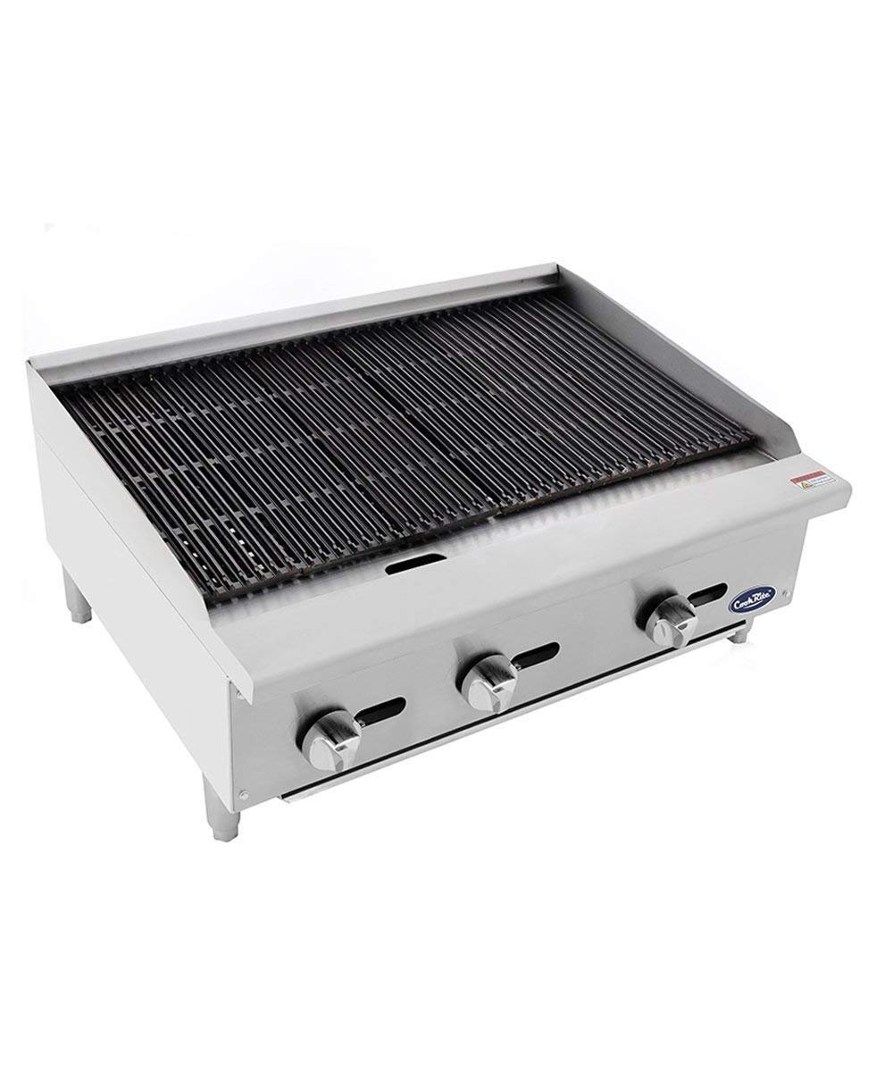 CookRite ATRC-36 Natural Gas Radiant Commercial Charbroiler Heavy Duty BBQ Grill Broiler - 105,000 BTU CookRite ATRC-36 Natural Gas Radiant Commercial Charbroiler Heavy Duty BBQ Grill Broiler - 105,000 BTU