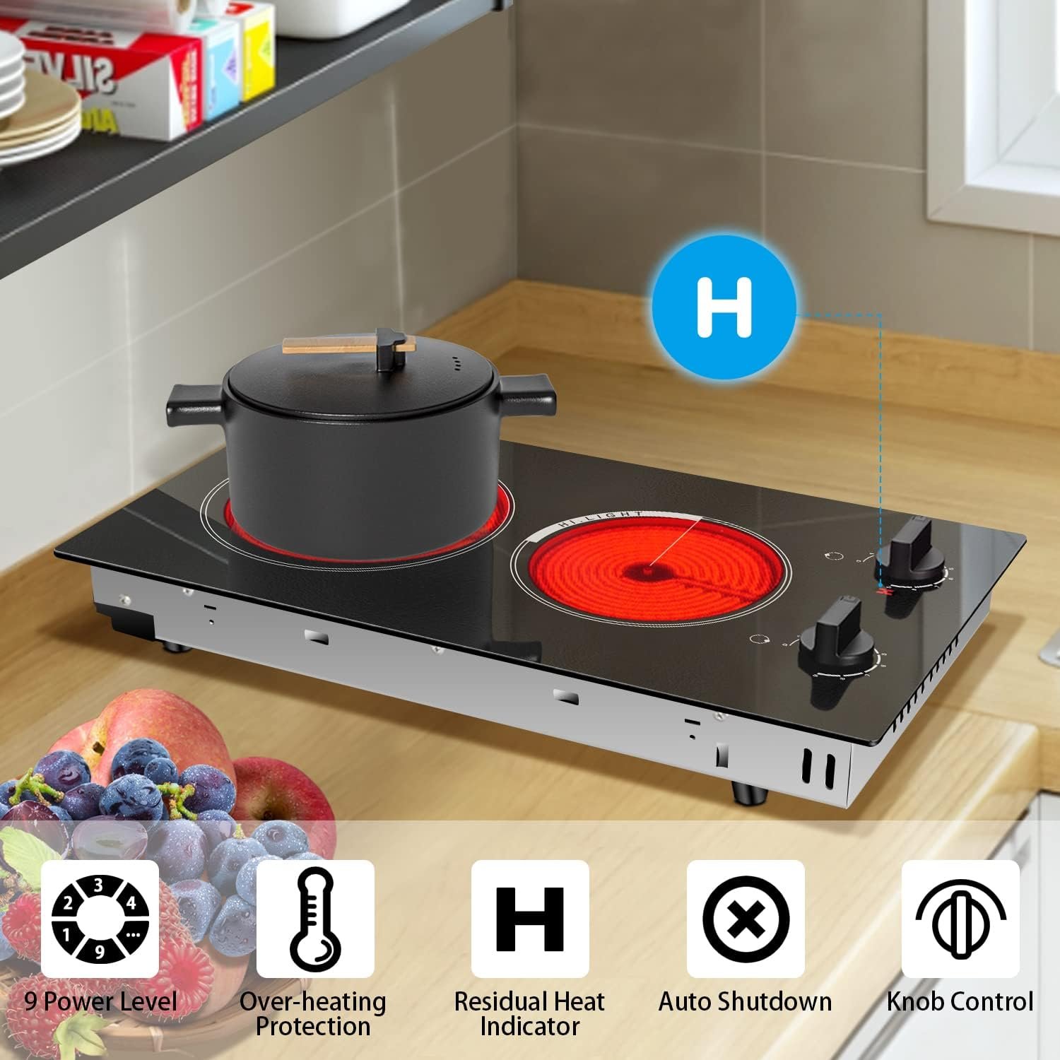 Cooksir 2 Burner Electric Cooktop Set of 2 Cooksir 2 Burner Electric Cooktop Set of 2