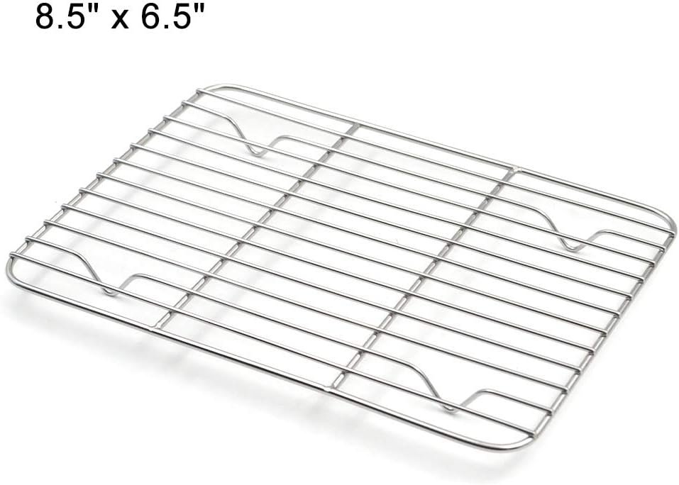 Cooling Rack 2 Pack - 8.5 x 6.5, Stainless Steel Baking Racks for Cooking Baking Roasting Grilling
