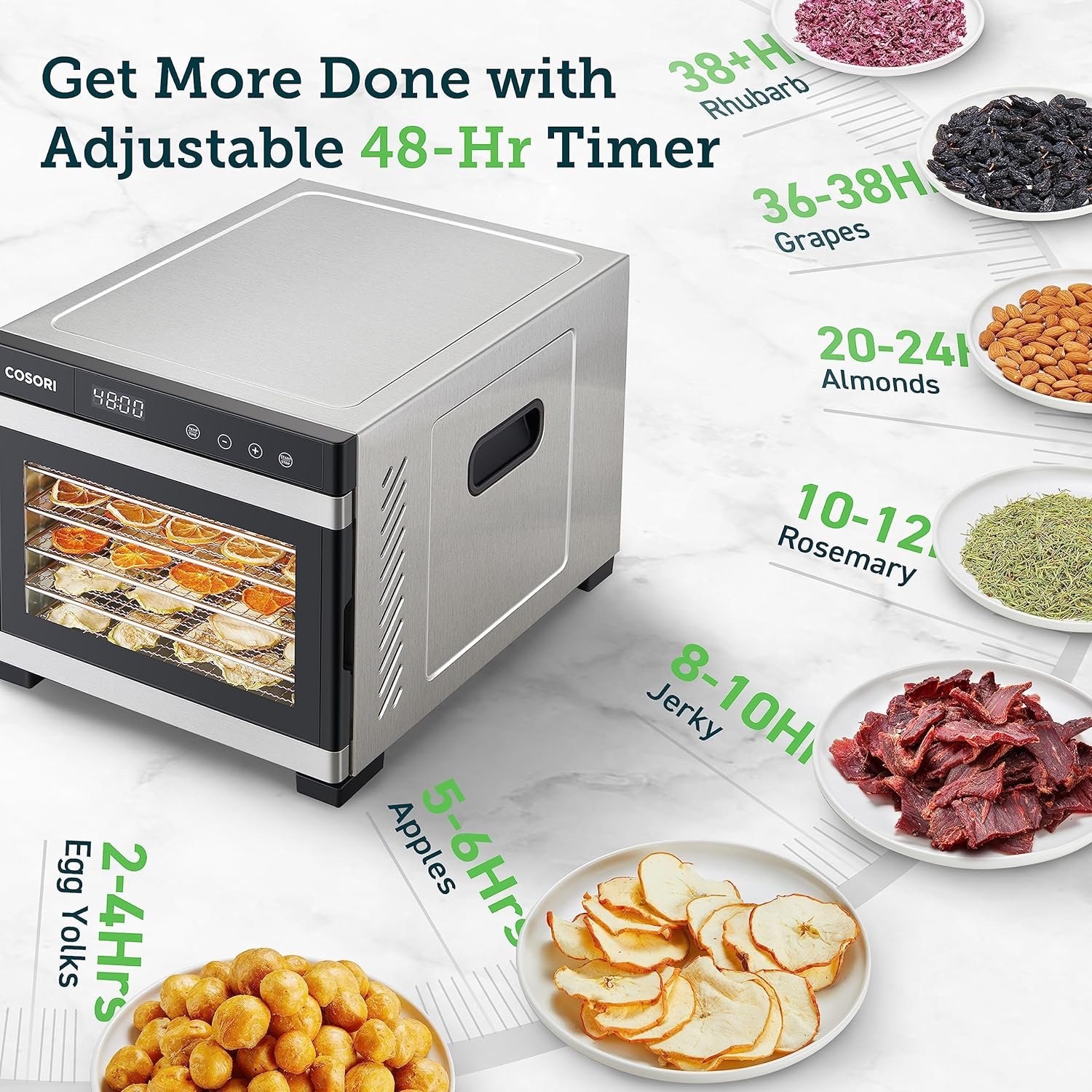 COSORI Food Dehydrator for Jerky, Large Drying Space with 6.48ft²  Air Fryer 5.8QT Compatible with Alexa  Google Assistant